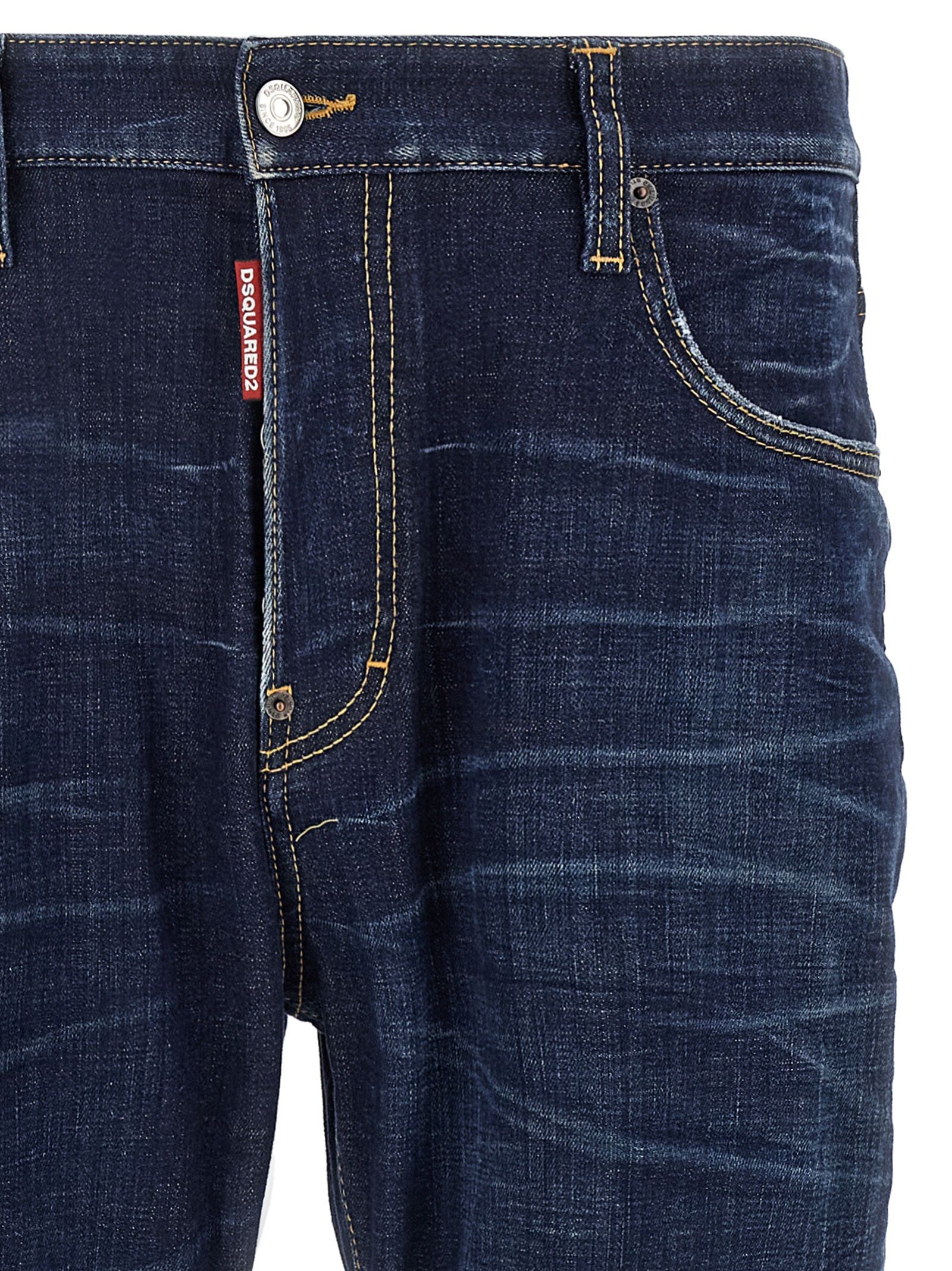 Cotton Straight-Leg Men's Jeans - Dsquared² - Modalova