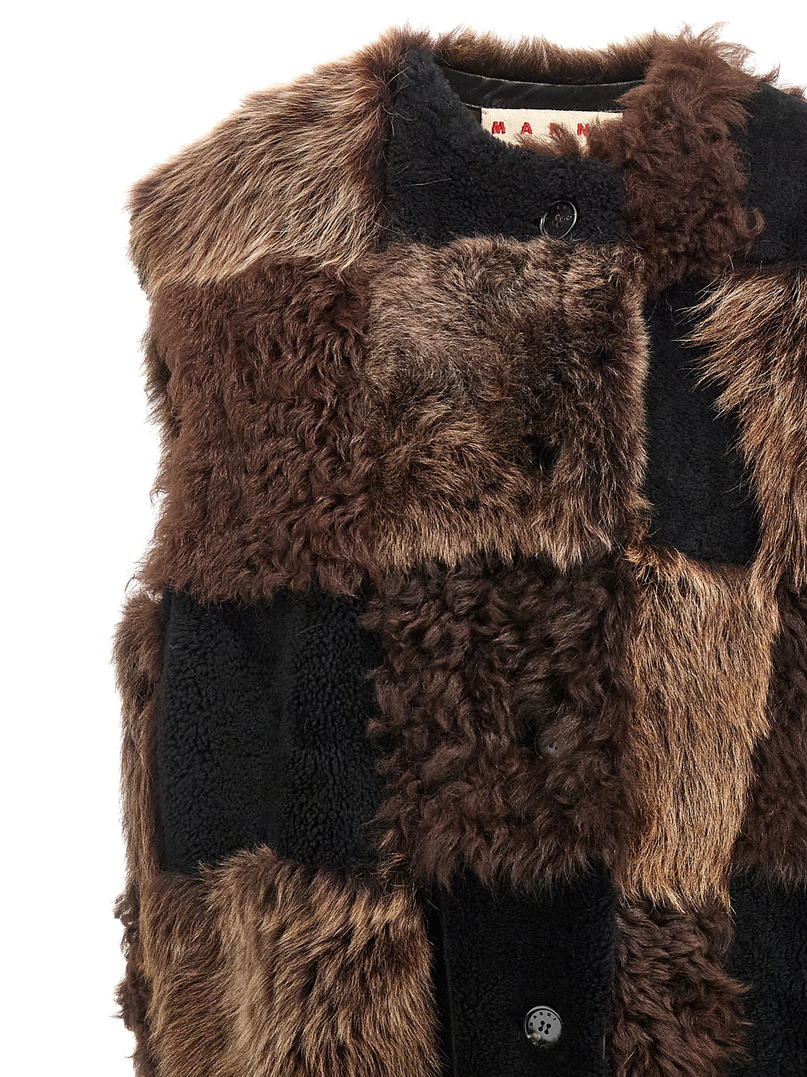 Lamb Fur Sleeveless Women's Jacket - Marni - Modalova