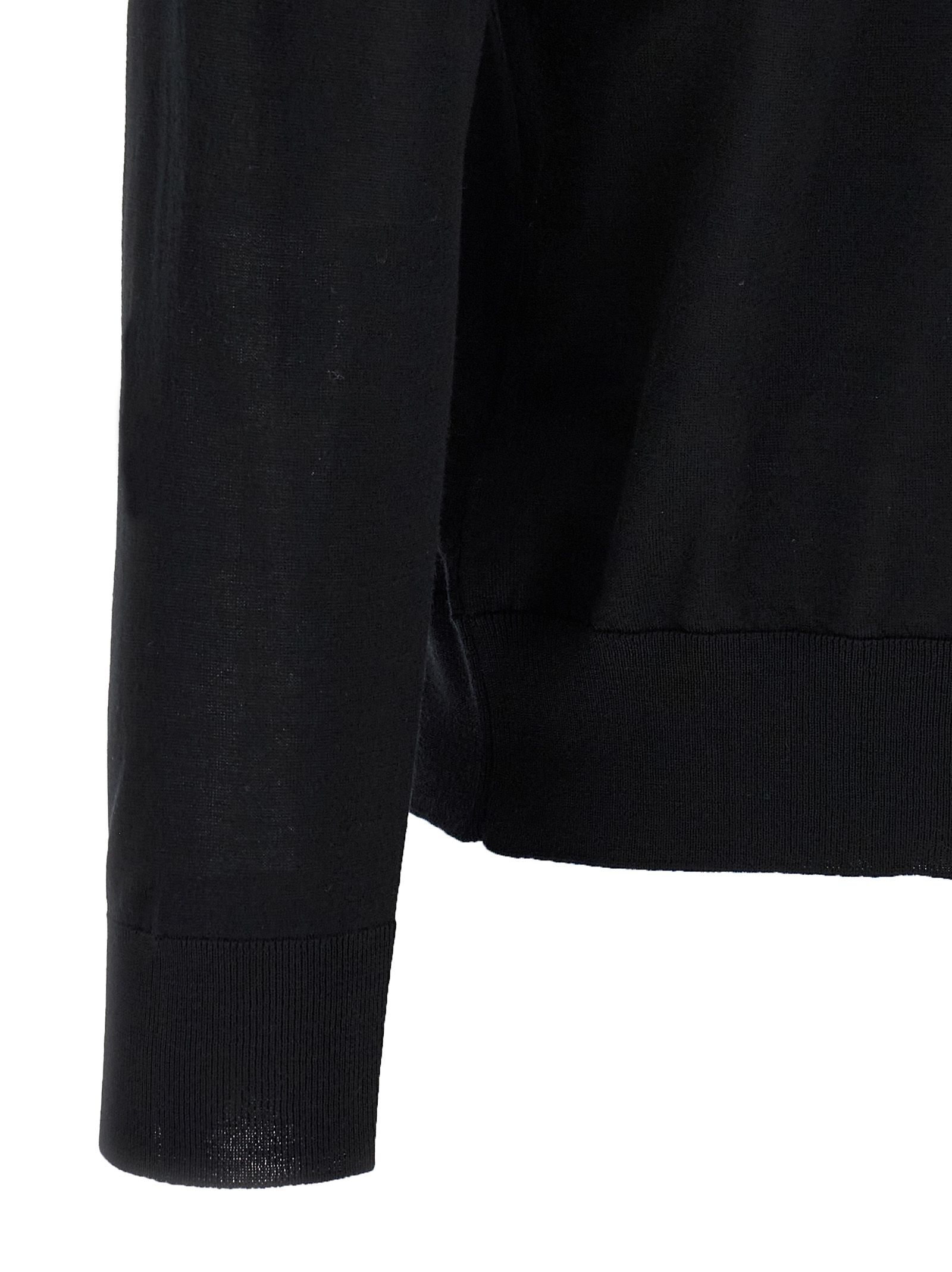 Kiton Black Wool Polo Men's Shirt - Kiton - Modalova