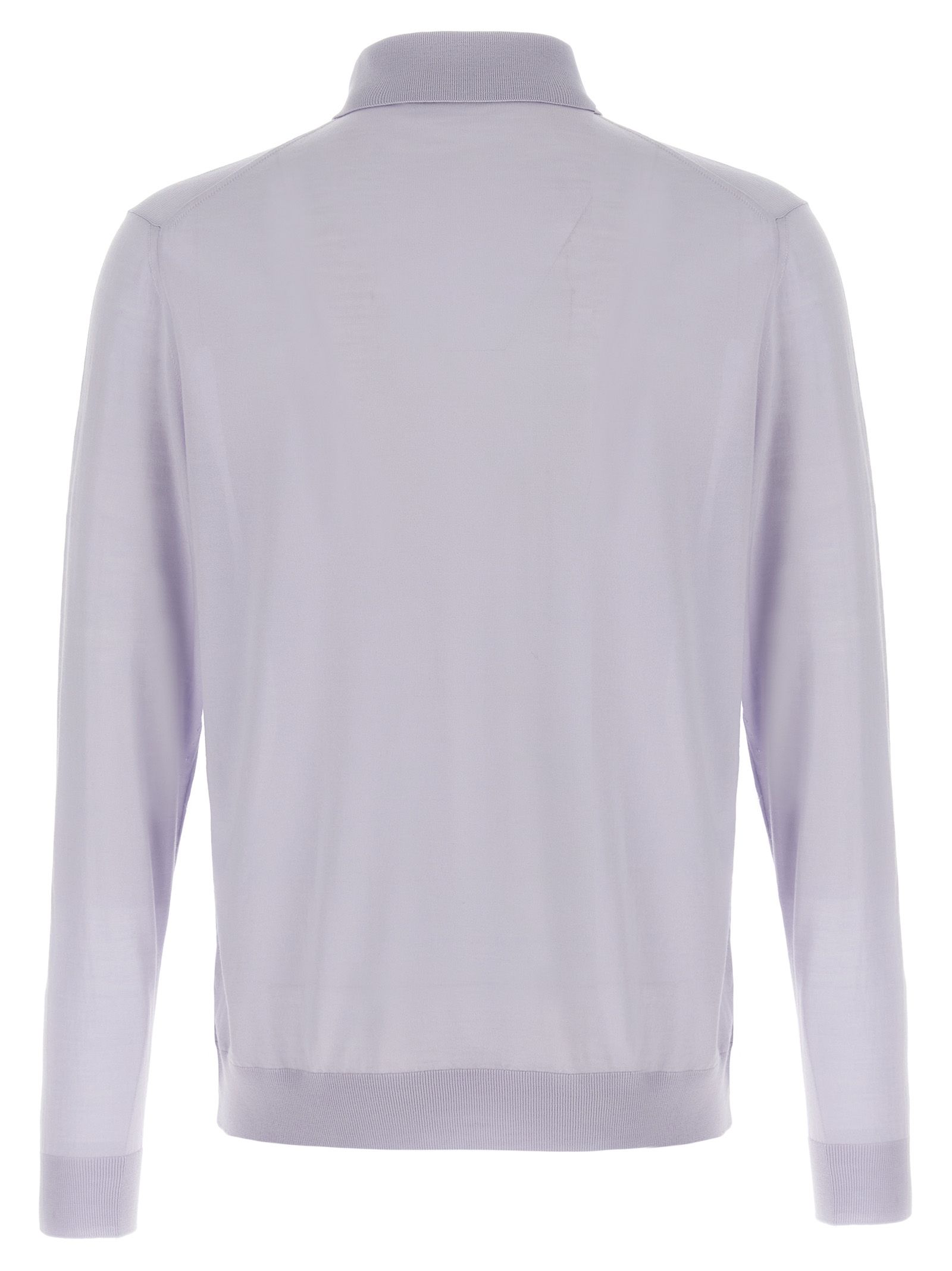 Kiton Blue Wool Polo Men's Shirt - Kiton - Modalova