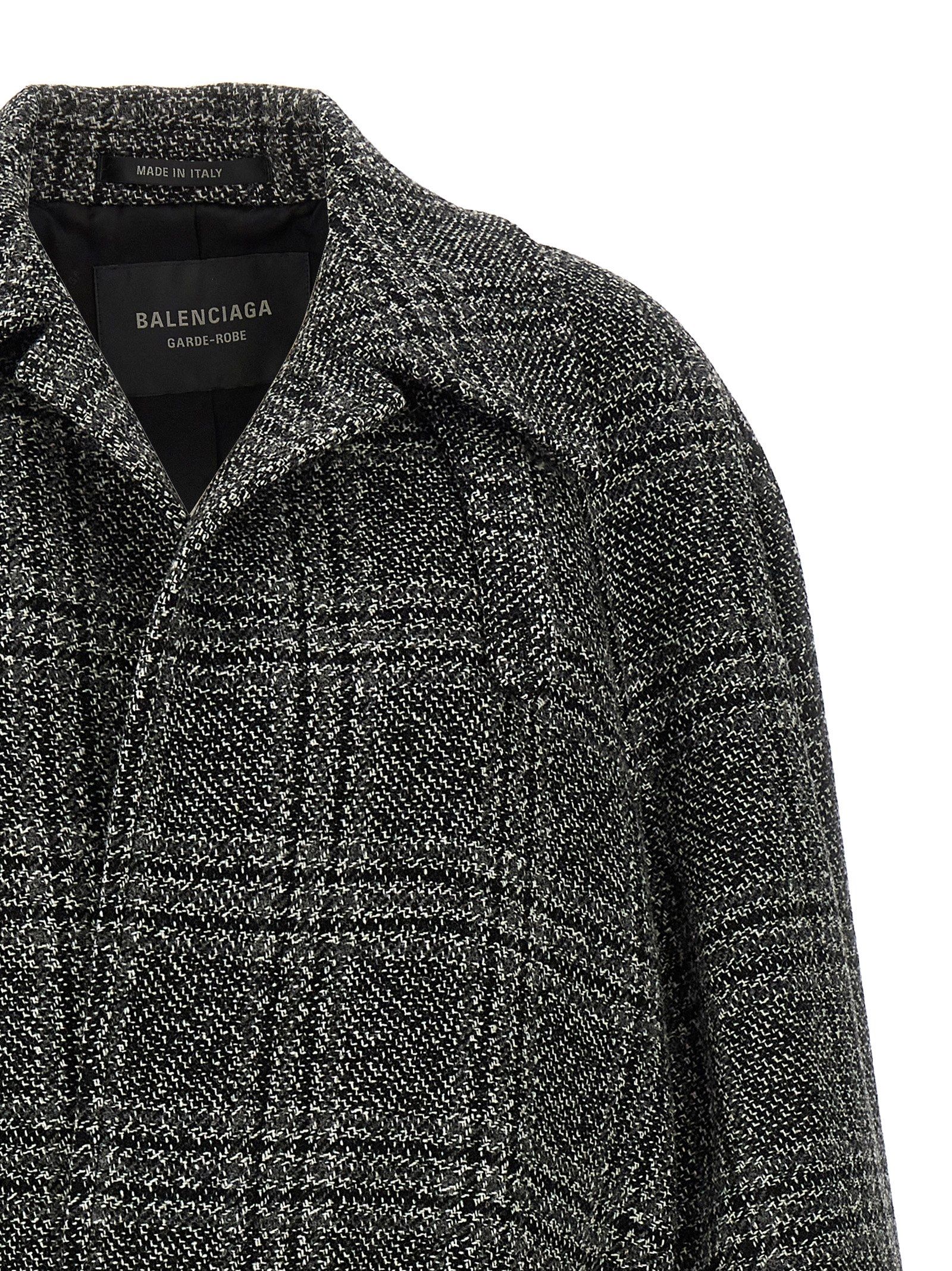 Balenciaga Black Wool Women's Coat - Balenciaga - Modalova