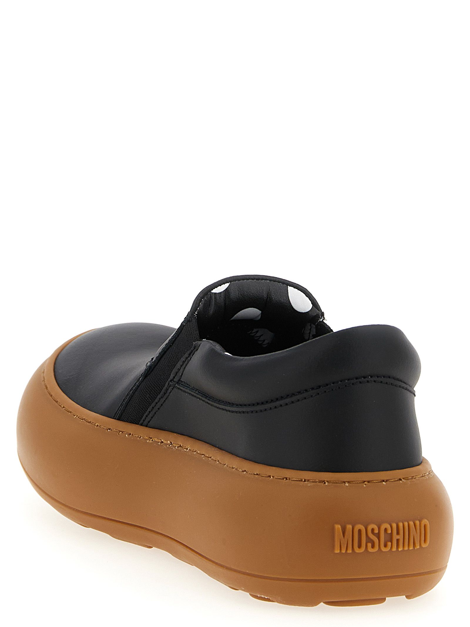 Leather Chunky Women's Sneakers - Moschino - Modalova