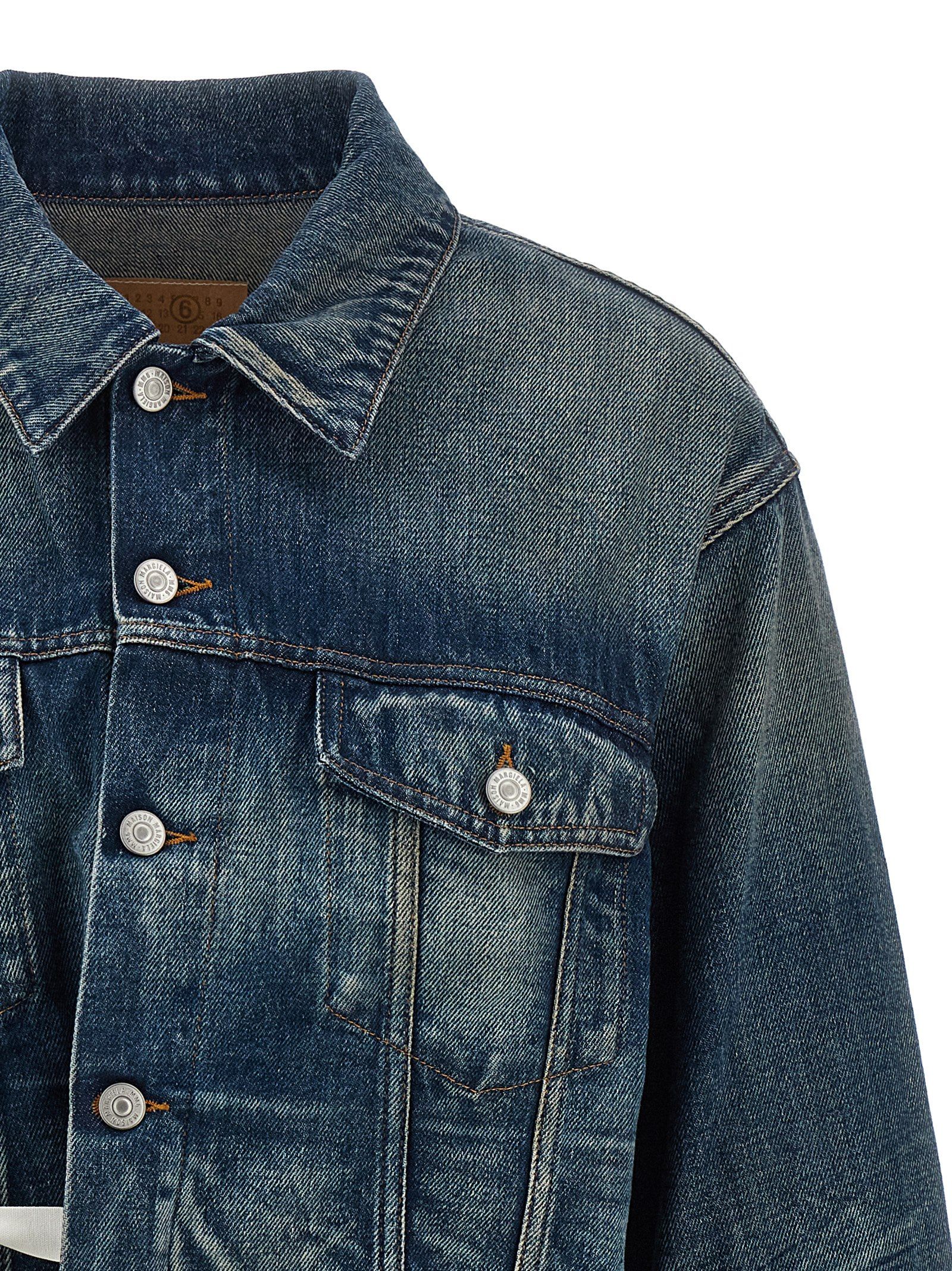 Cotton Denim Women's Jacket - MM6 Maison Margiela - Modalova