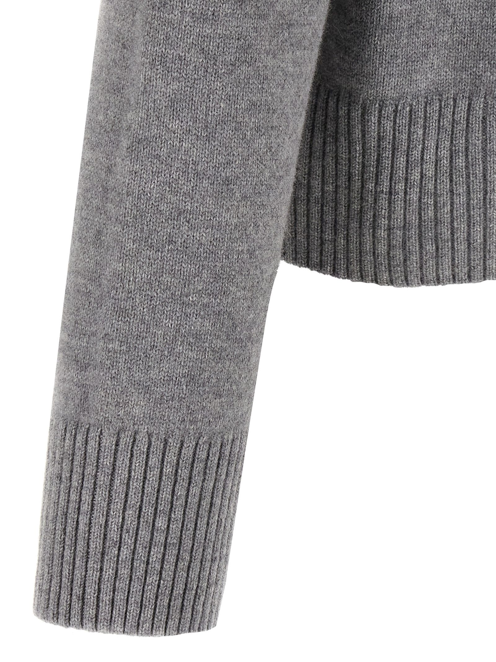 Ami Paris Gray Wool Men's Cardigan - Ami Paris - Modalova