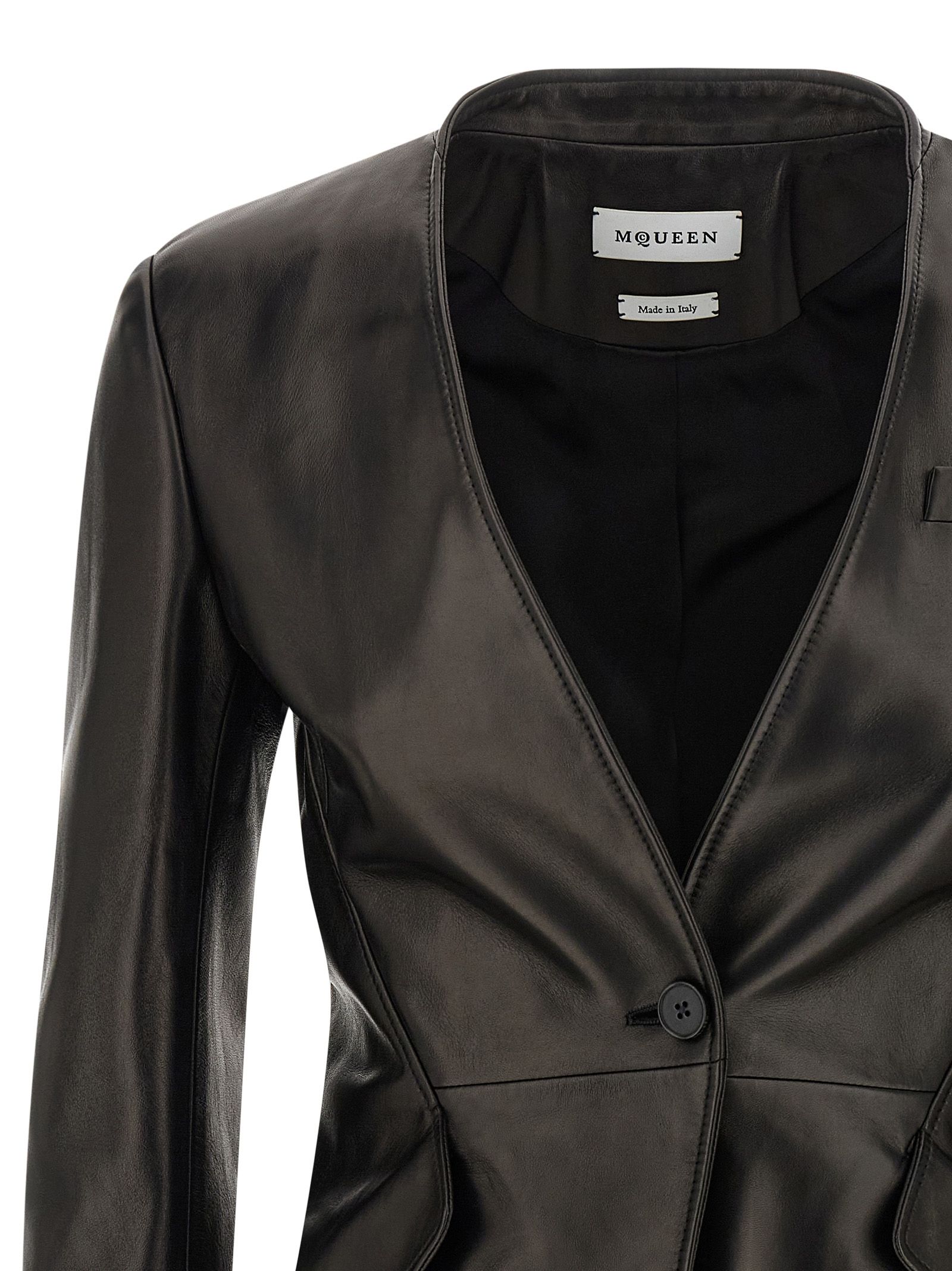 Lamb Leather Women's Blazer - Alexander McQueen - Modalova