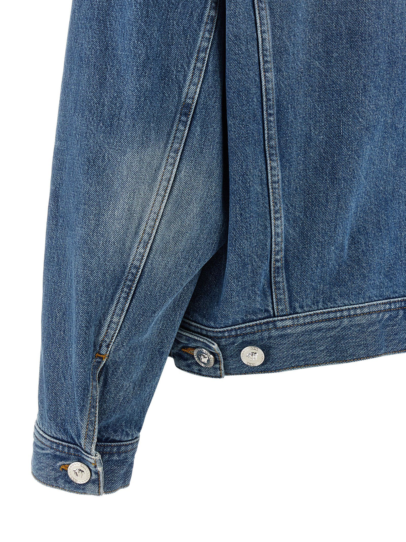 Cotton Denim Women's Jacket - Versace - Modalova