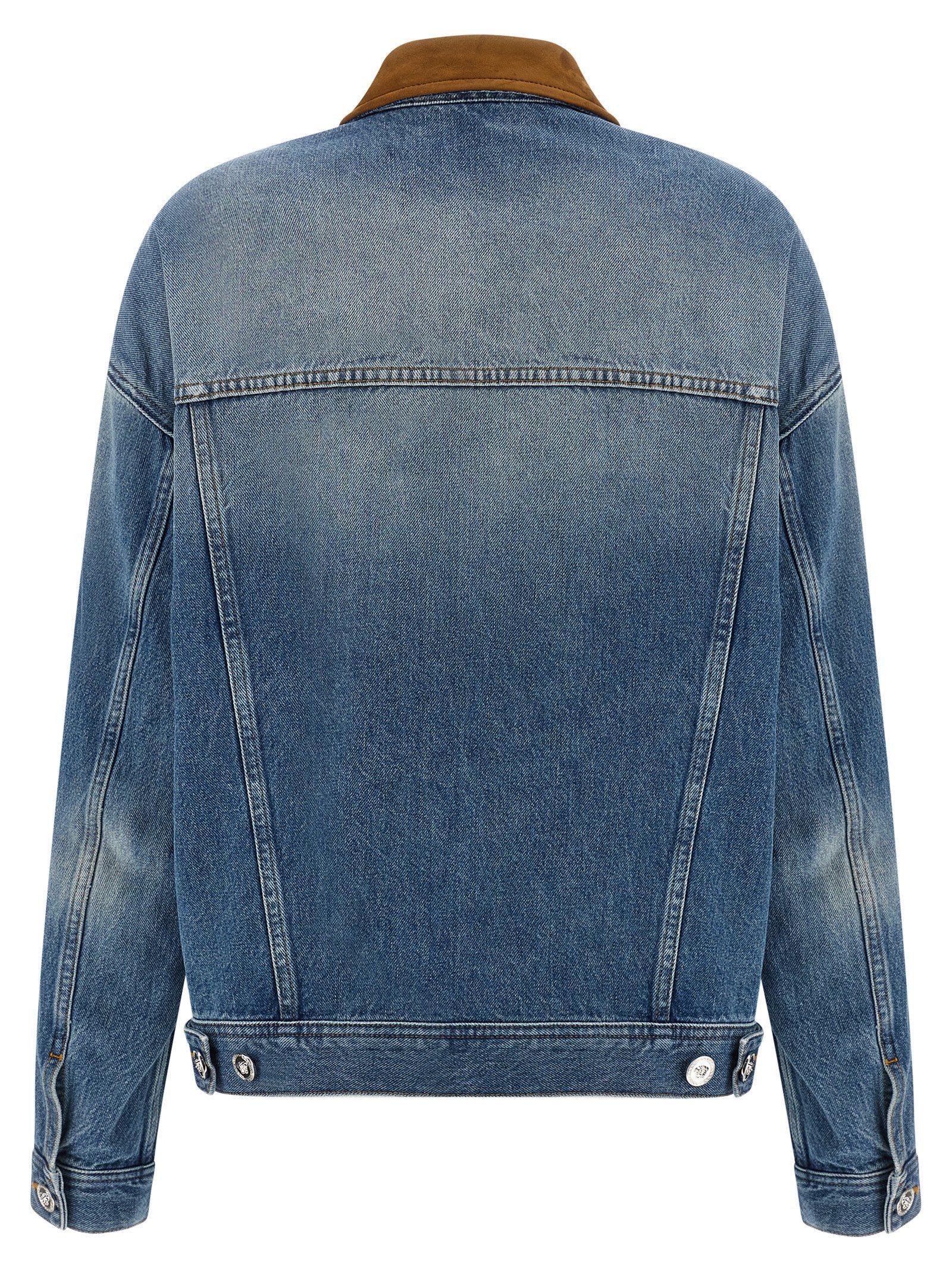 Cotton Denim Women's Jacket - Versace - Modalova