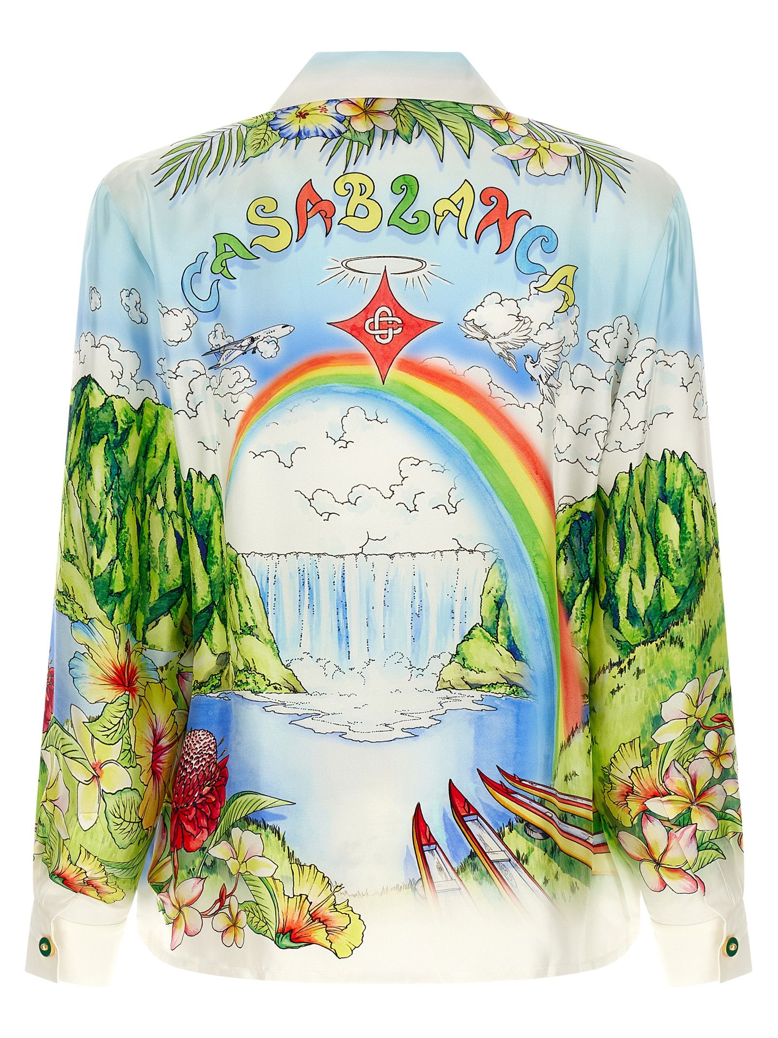 Silk Men's Blouse - Casablanca - Modalova