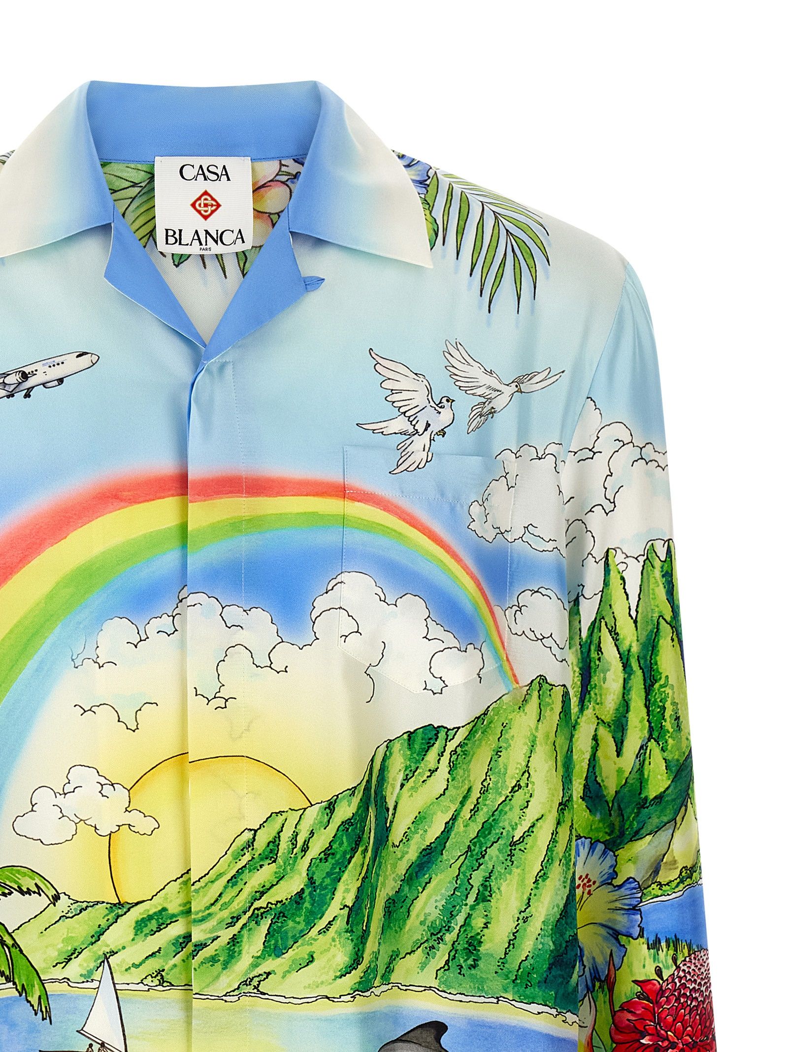 Silk Men's Blouse - Casablanca - Modalova