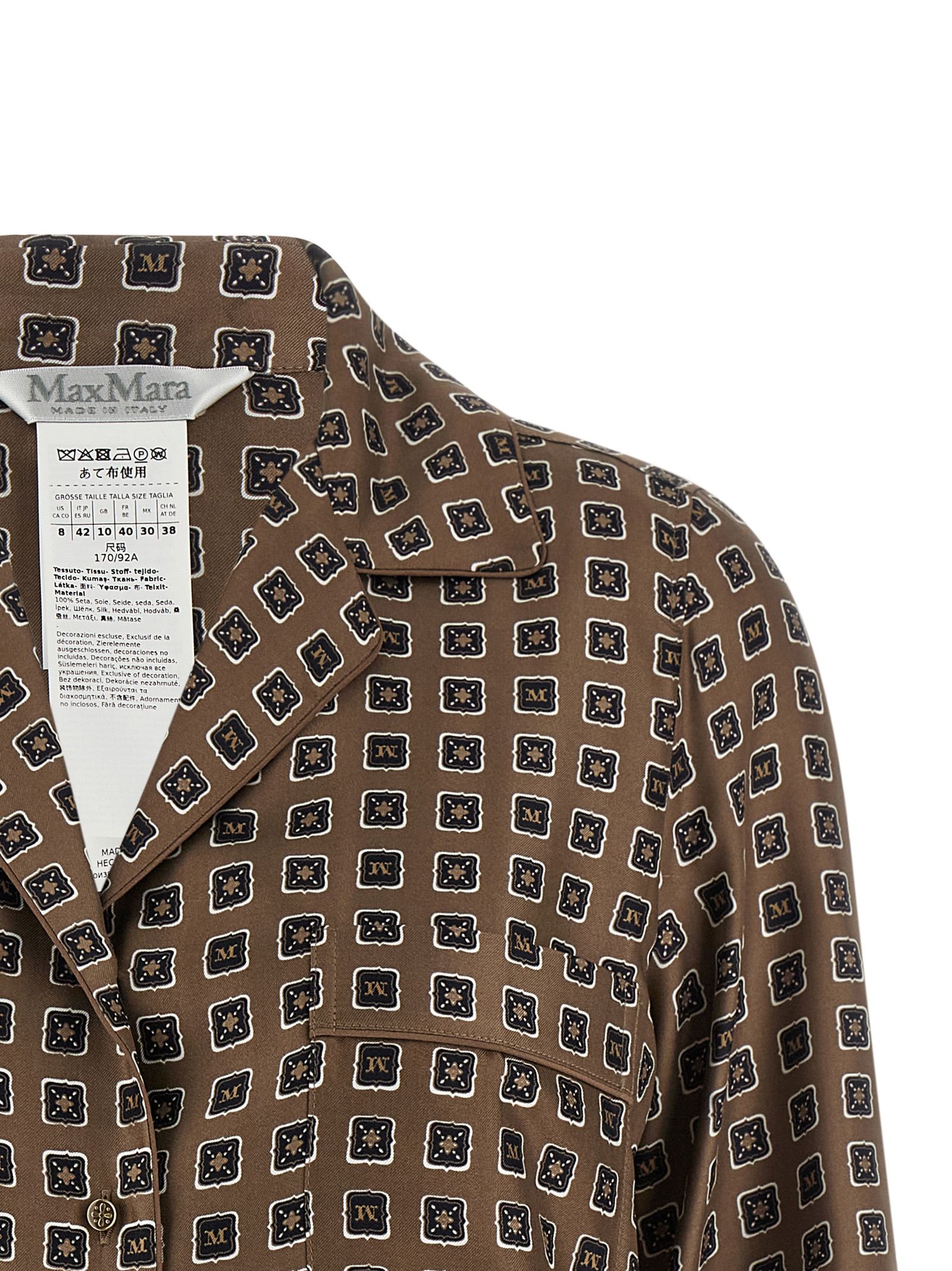 Max Mara Brown Silk Women's Blouse - Max Mara - Modalova