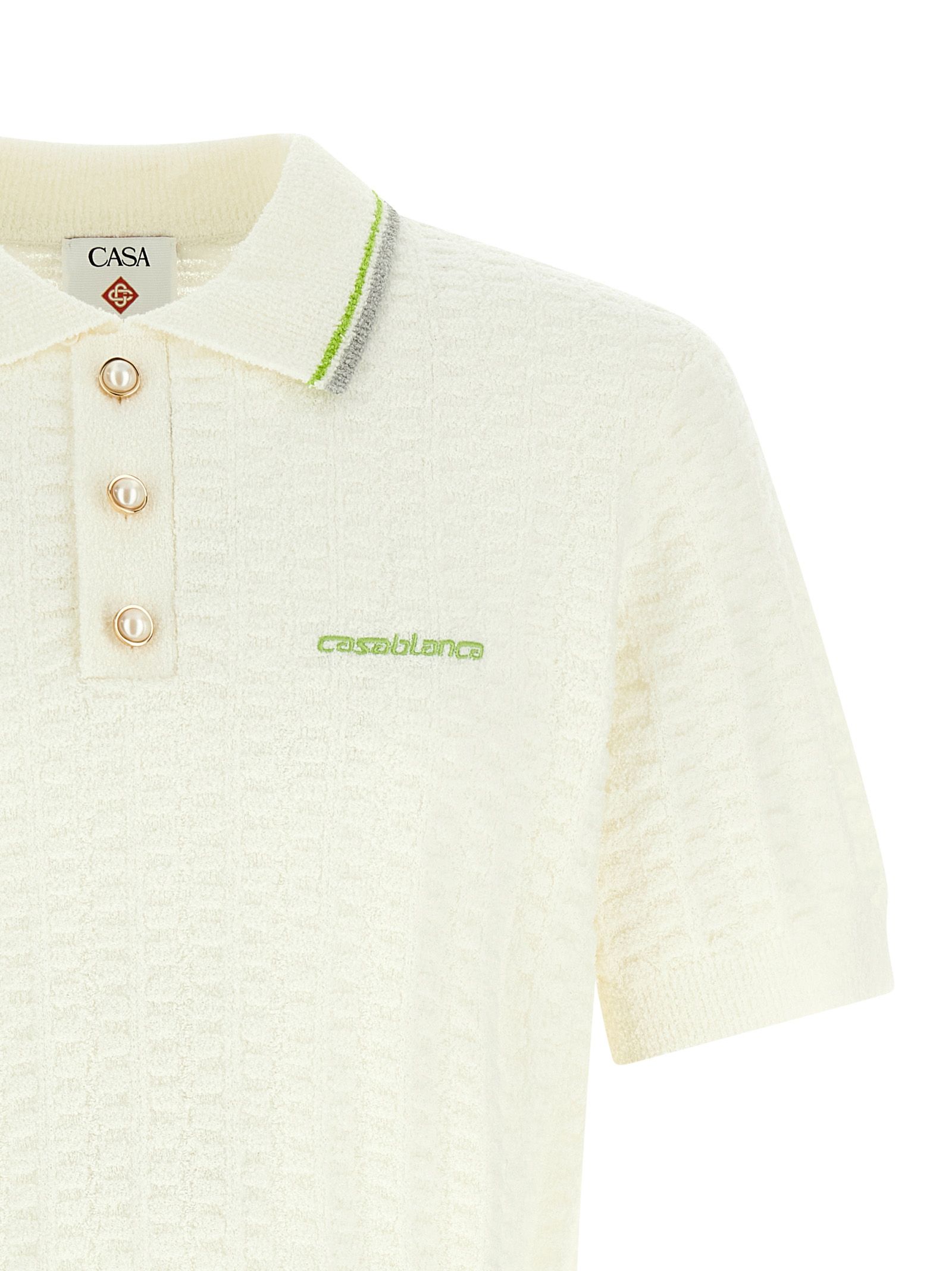 Cotton Polo Men's Shirt - Casablanca - Modalova