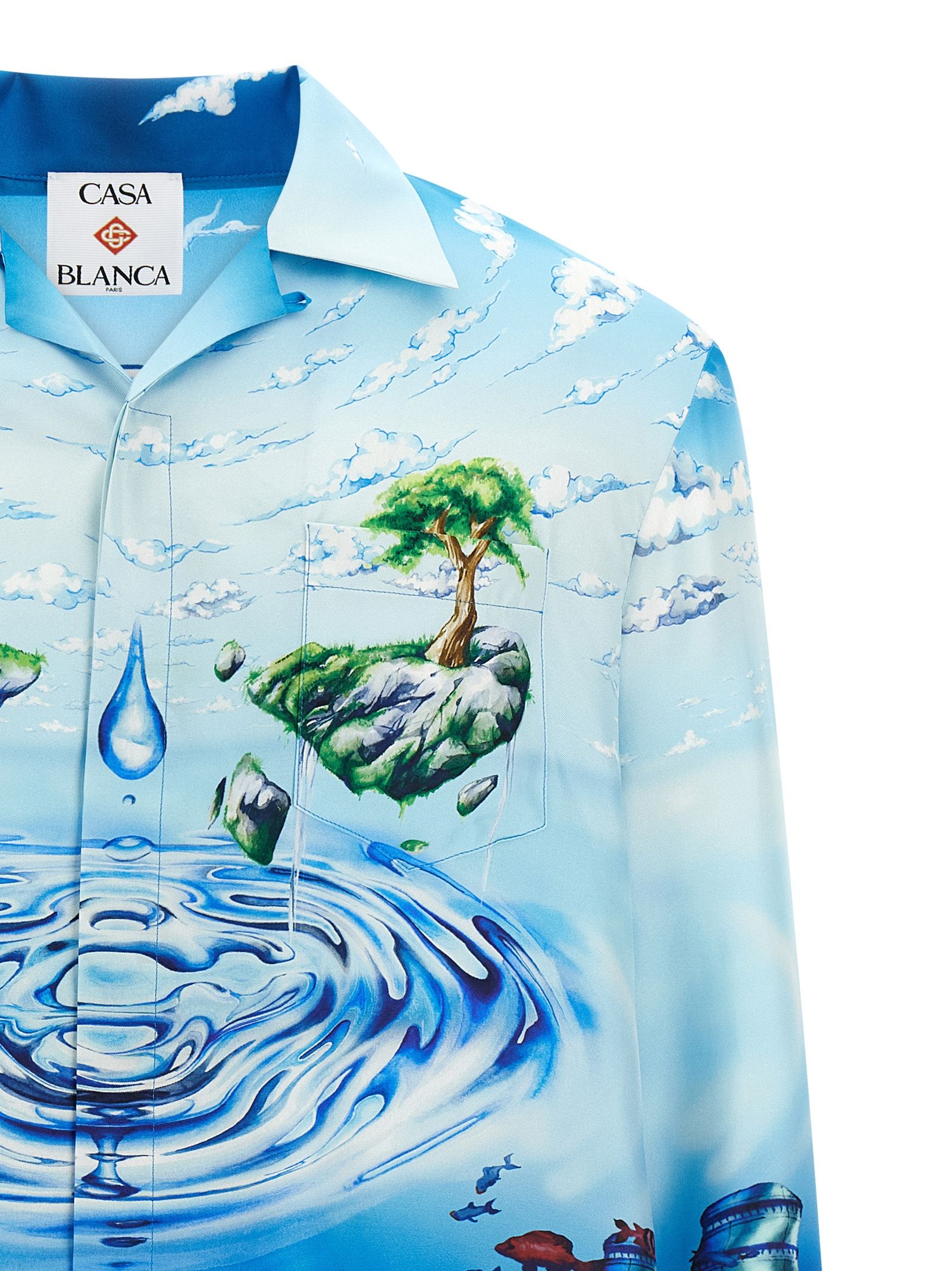 Silk Men's Blouse - Casablanca - Modalova