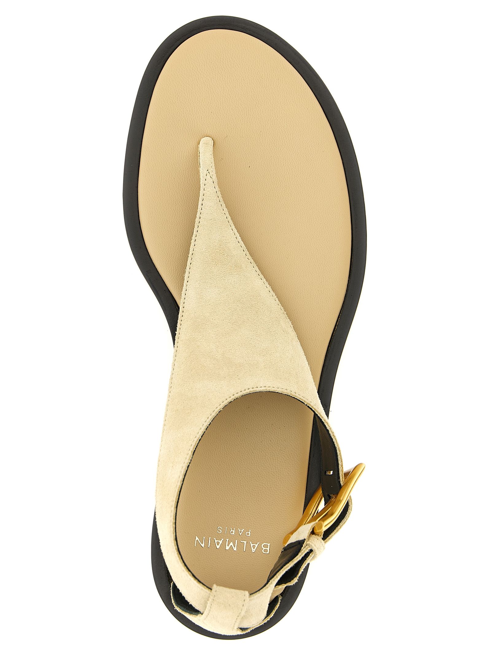 Calfskin Flat Women's Sandals - Balmain - Modalova