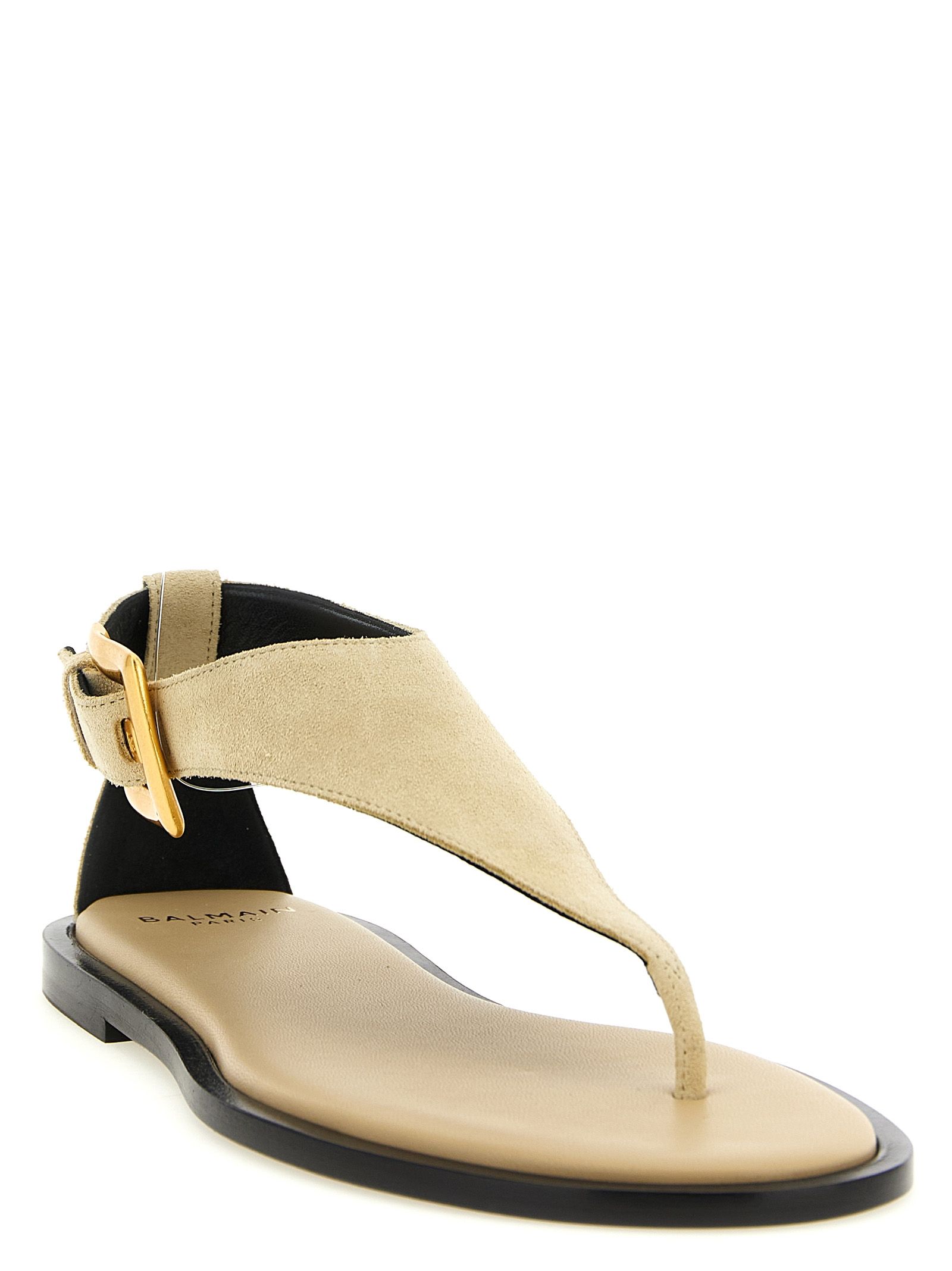 Calfskin Flat Women's Sandals - Balmain - Modalova