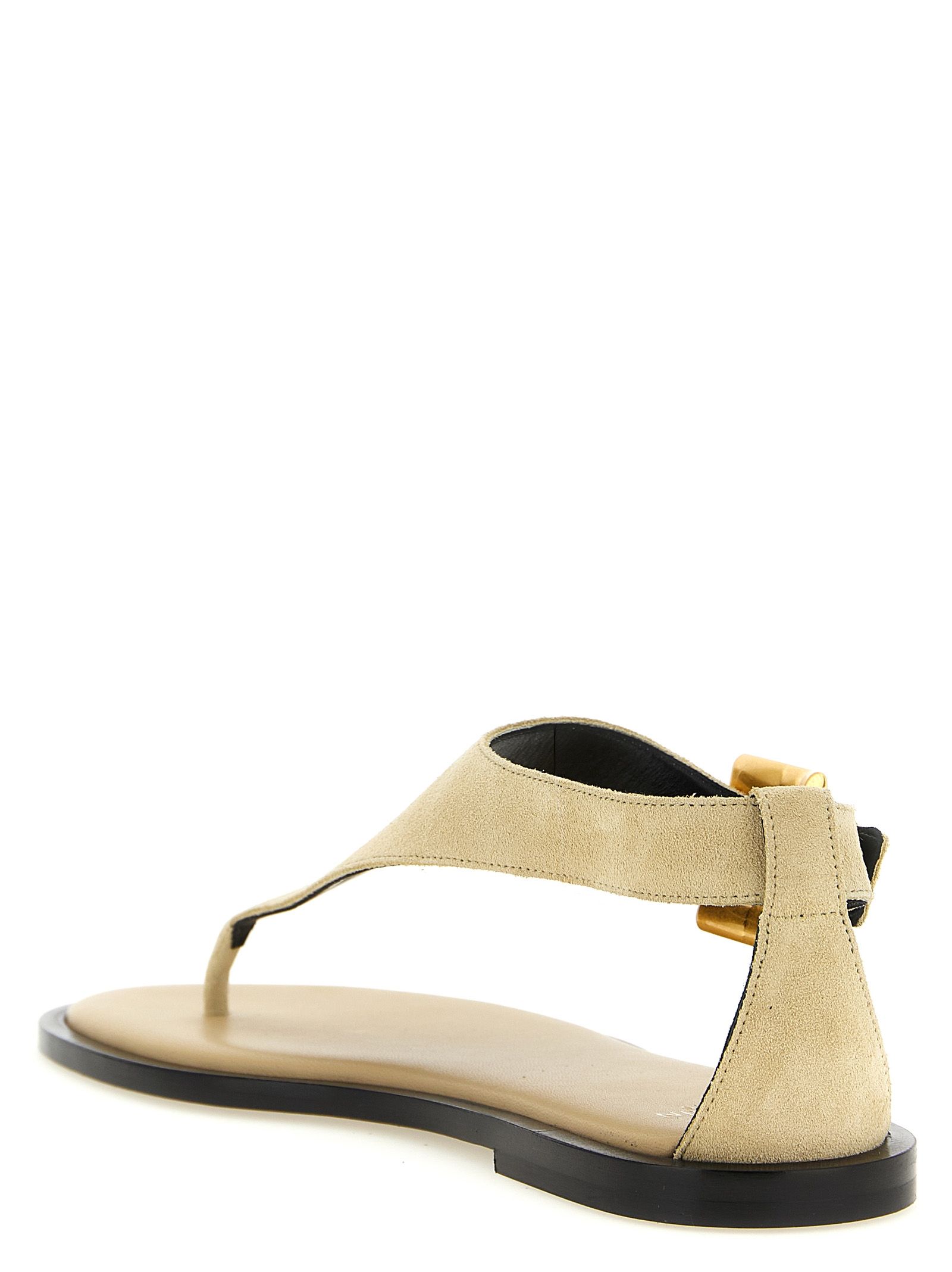 Calfskin Flat Women's Sandals - Balmain - Modalova