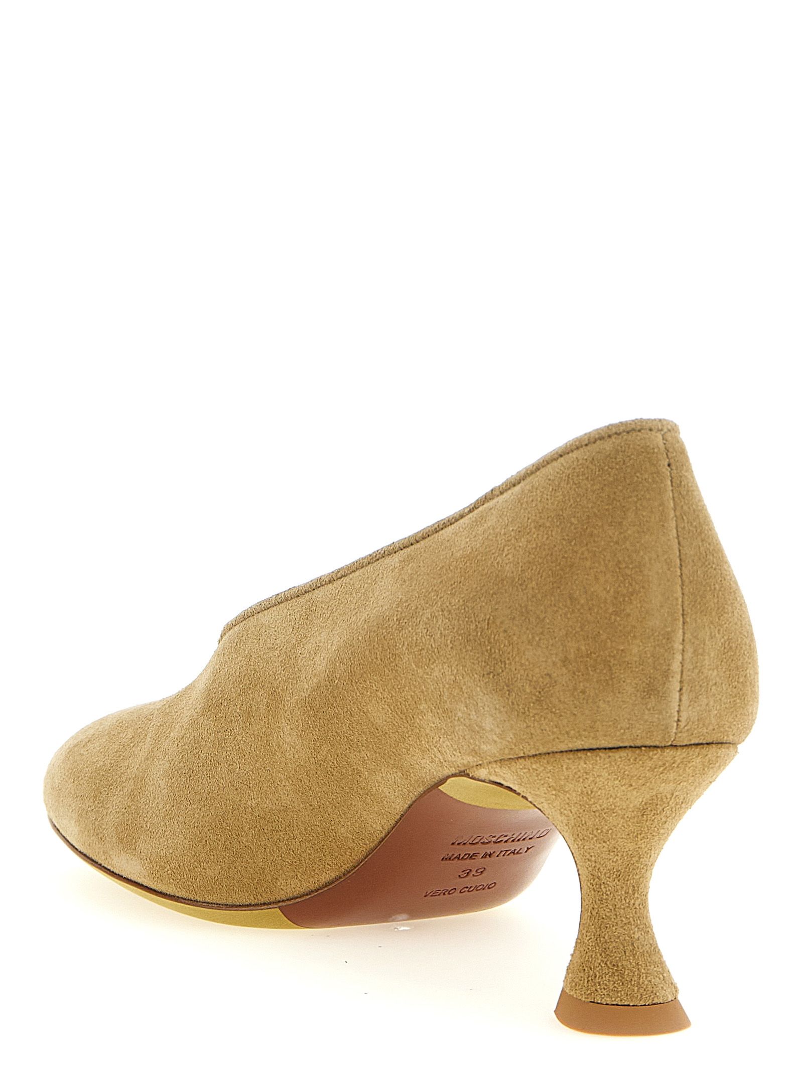 Calfskin Mid Heel Women's Pumps - Moschino - Modalova