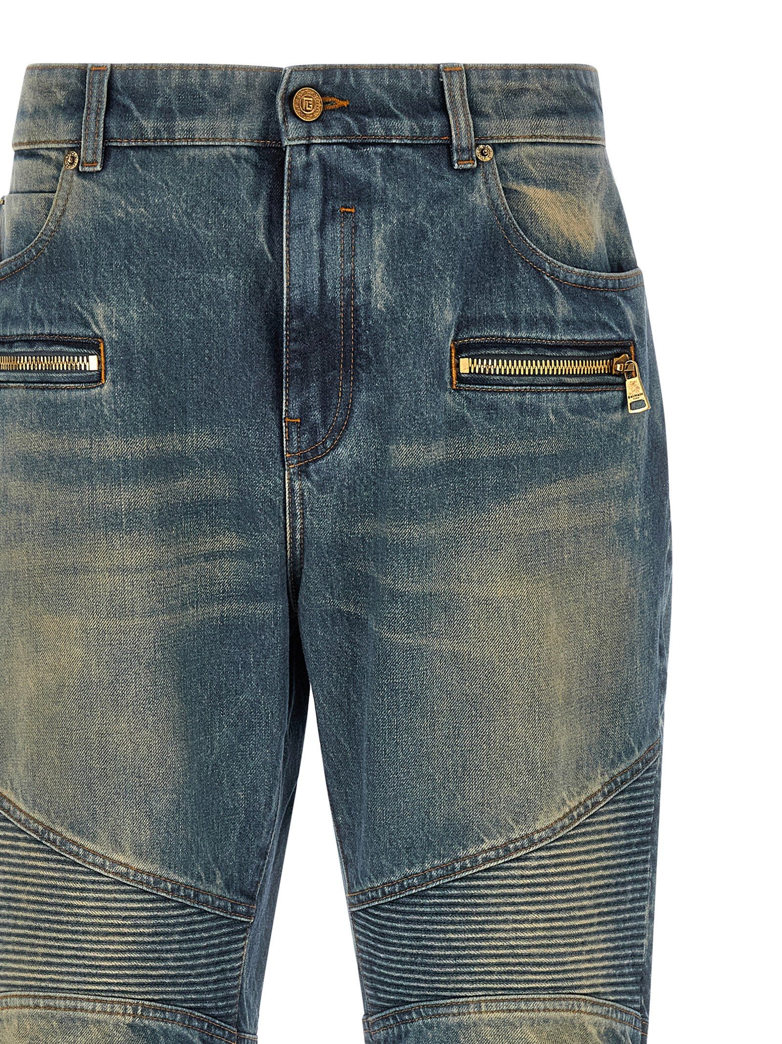 Cotton Straight-Leg Men's Jeans - Balmain - Modalova