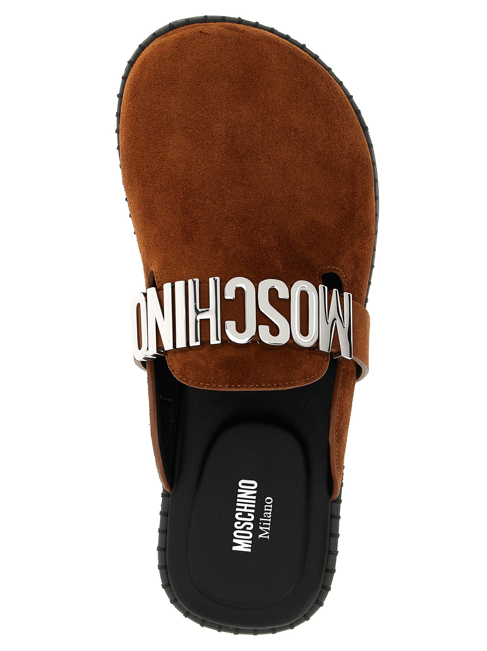 Calfskin Women's Clogs - Moschino - Modalova