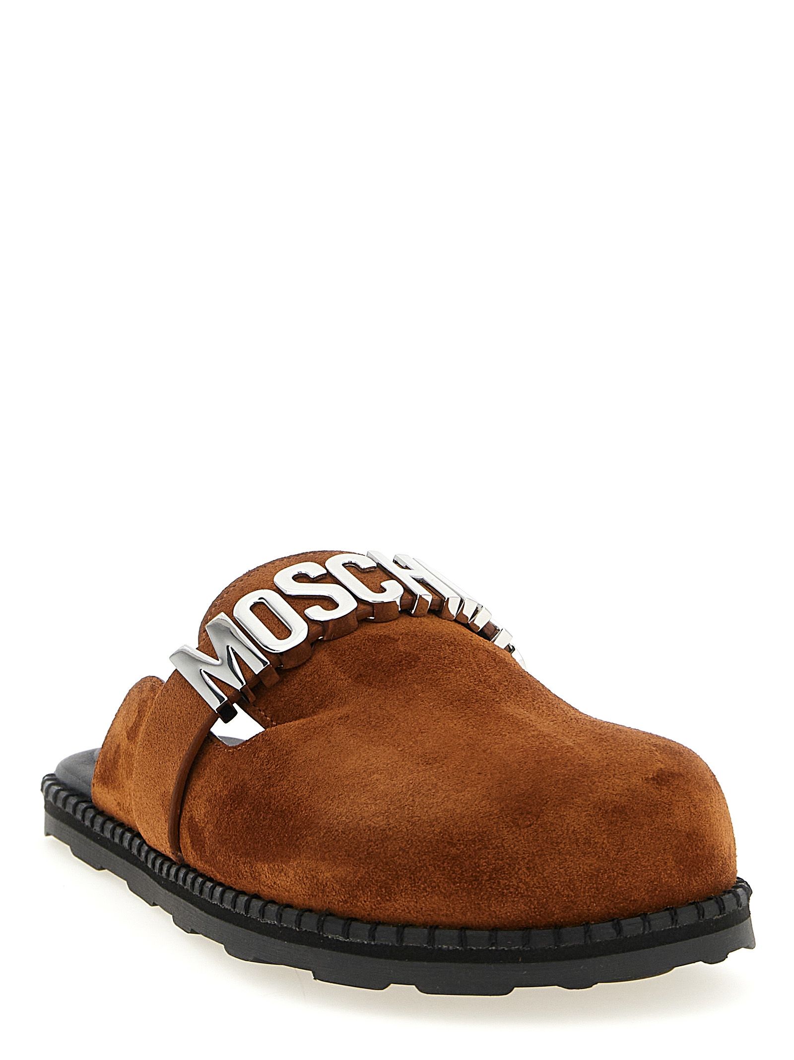 Calfskin Women's Clogs - Moschino - Modalova