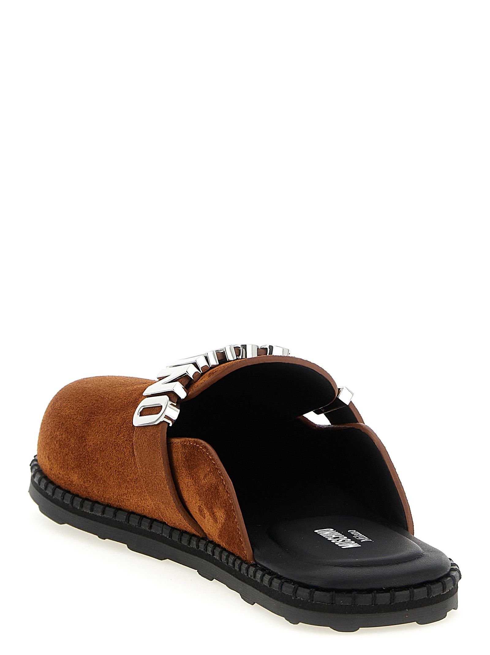 Calfskin Women's Clogs - Moschino - Modalova
