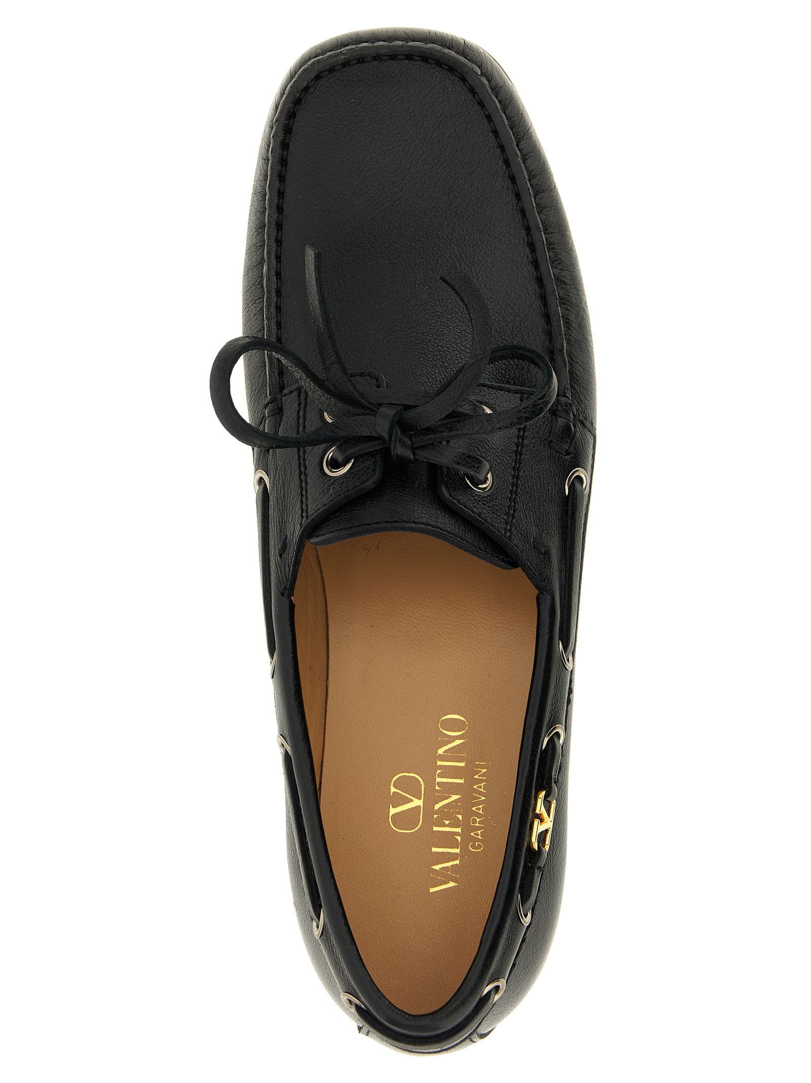 Buffalo Leather Slip-On Men's Loafers - Valentino Garavani - Modalova