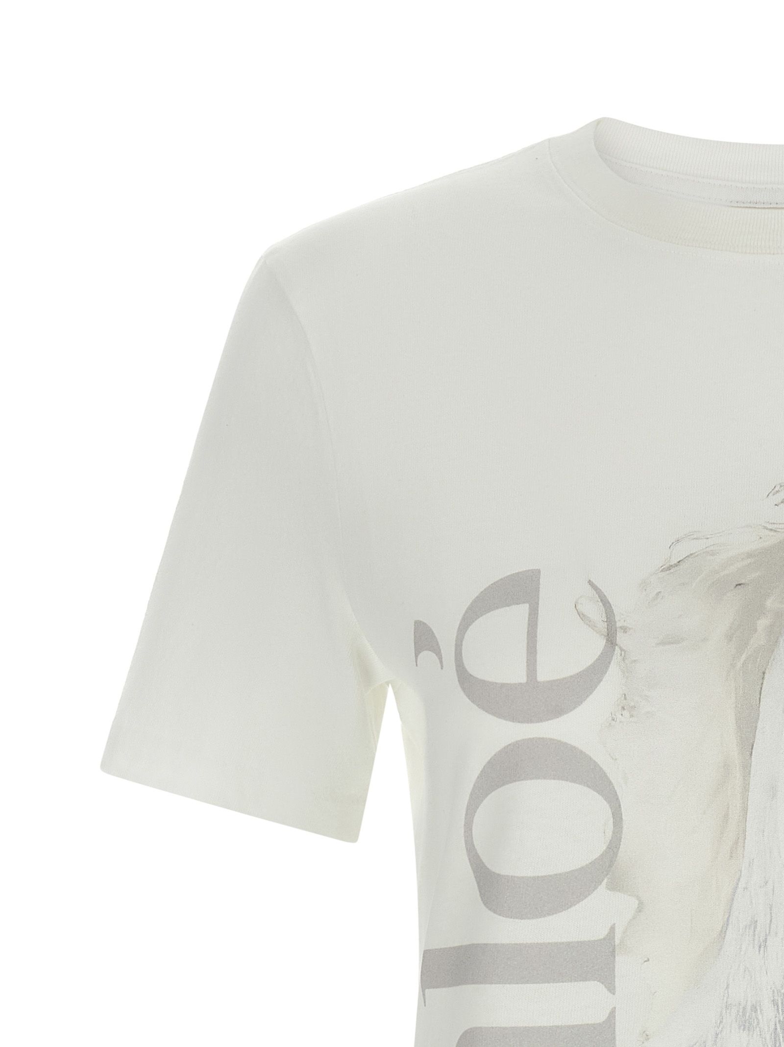 Chloé White Cotton Women's T-Shirt - Chloé - Modalova