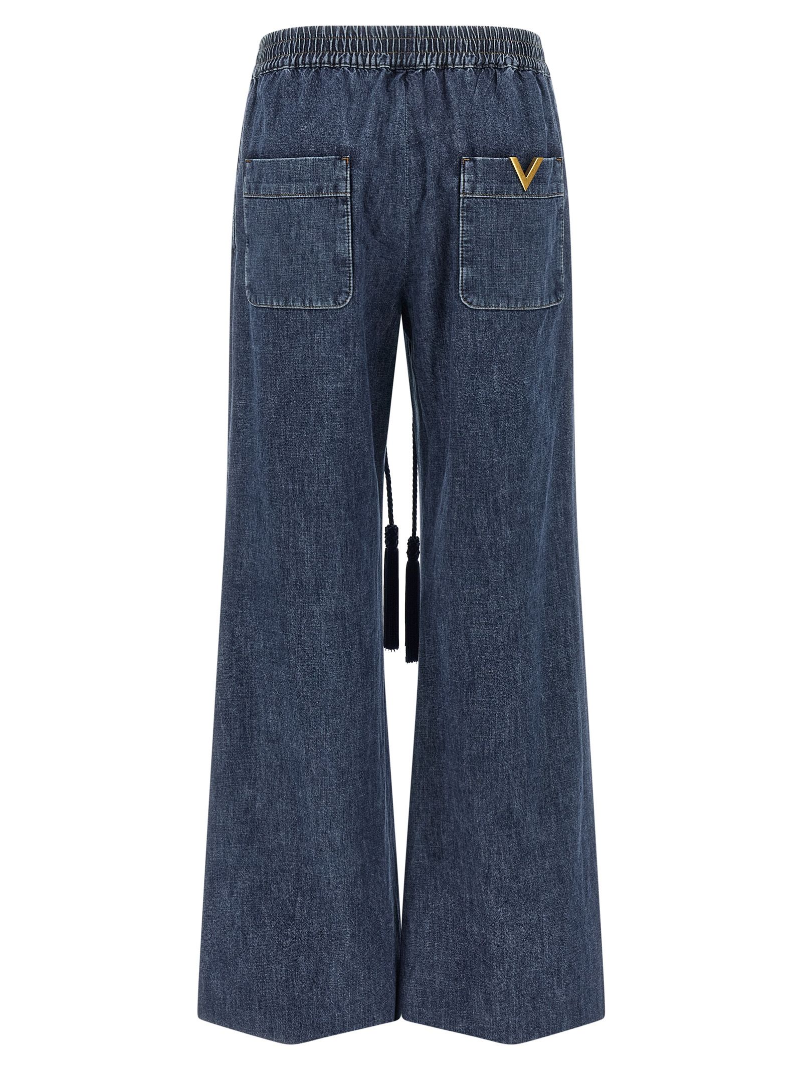 Cotton Flared Women's Jeans - Valentino Garavani - Modalova