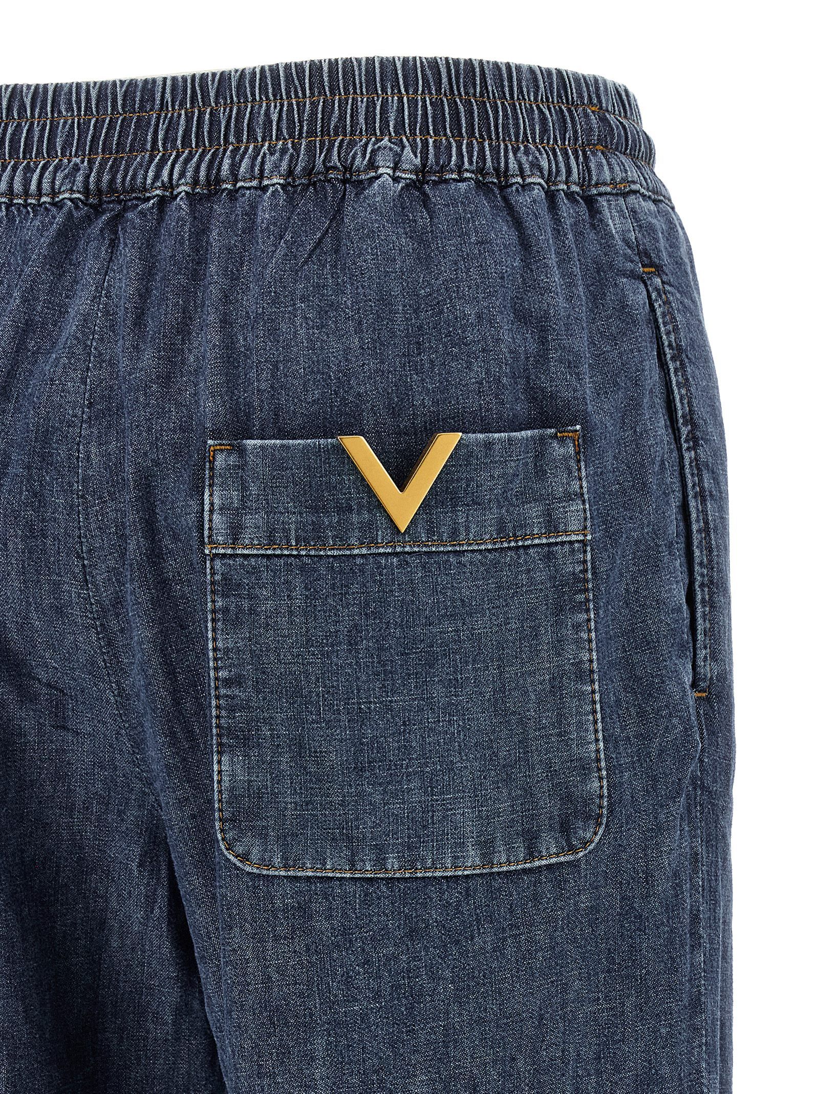 Cotton Flared Women's Jeans - Valentino Garavani - Modalova