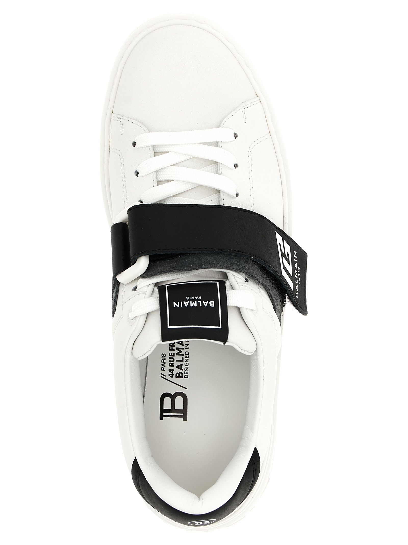 Calfskin Low Top Men's Sneakers - Balmain - Modalova