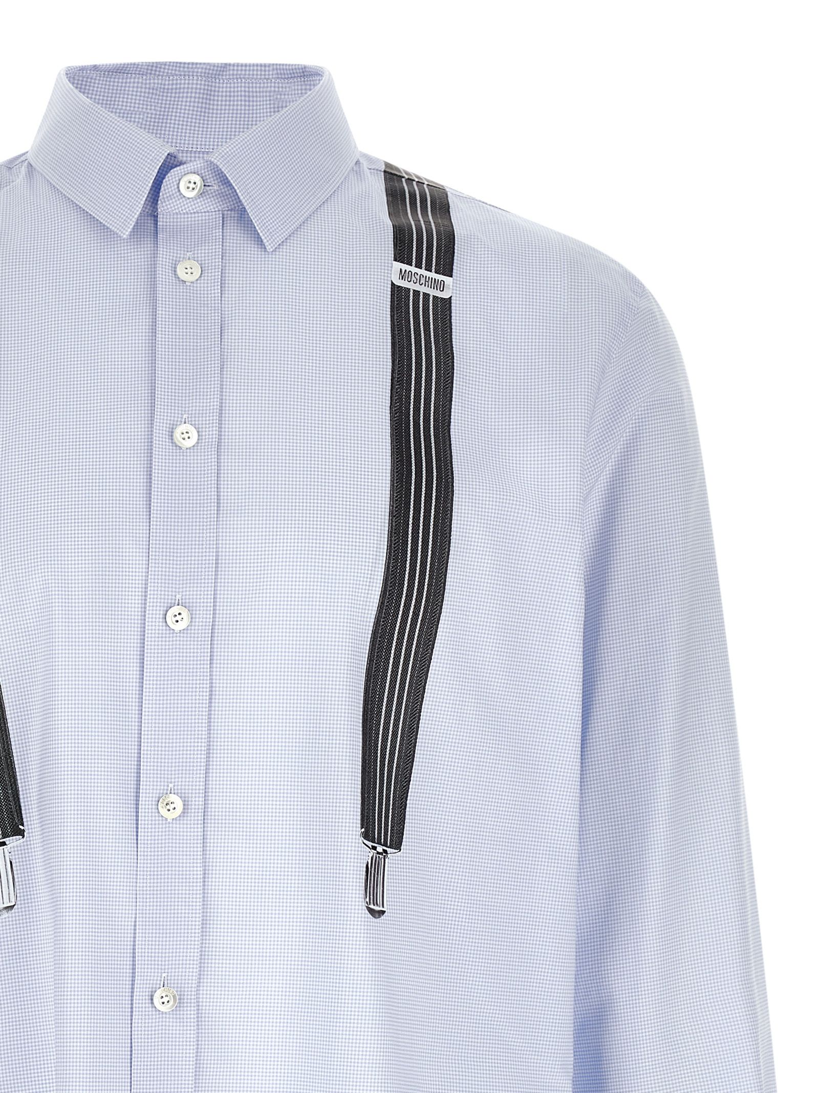 Moschino Blue Cotton Men's Blouse - Moschino - Modalova