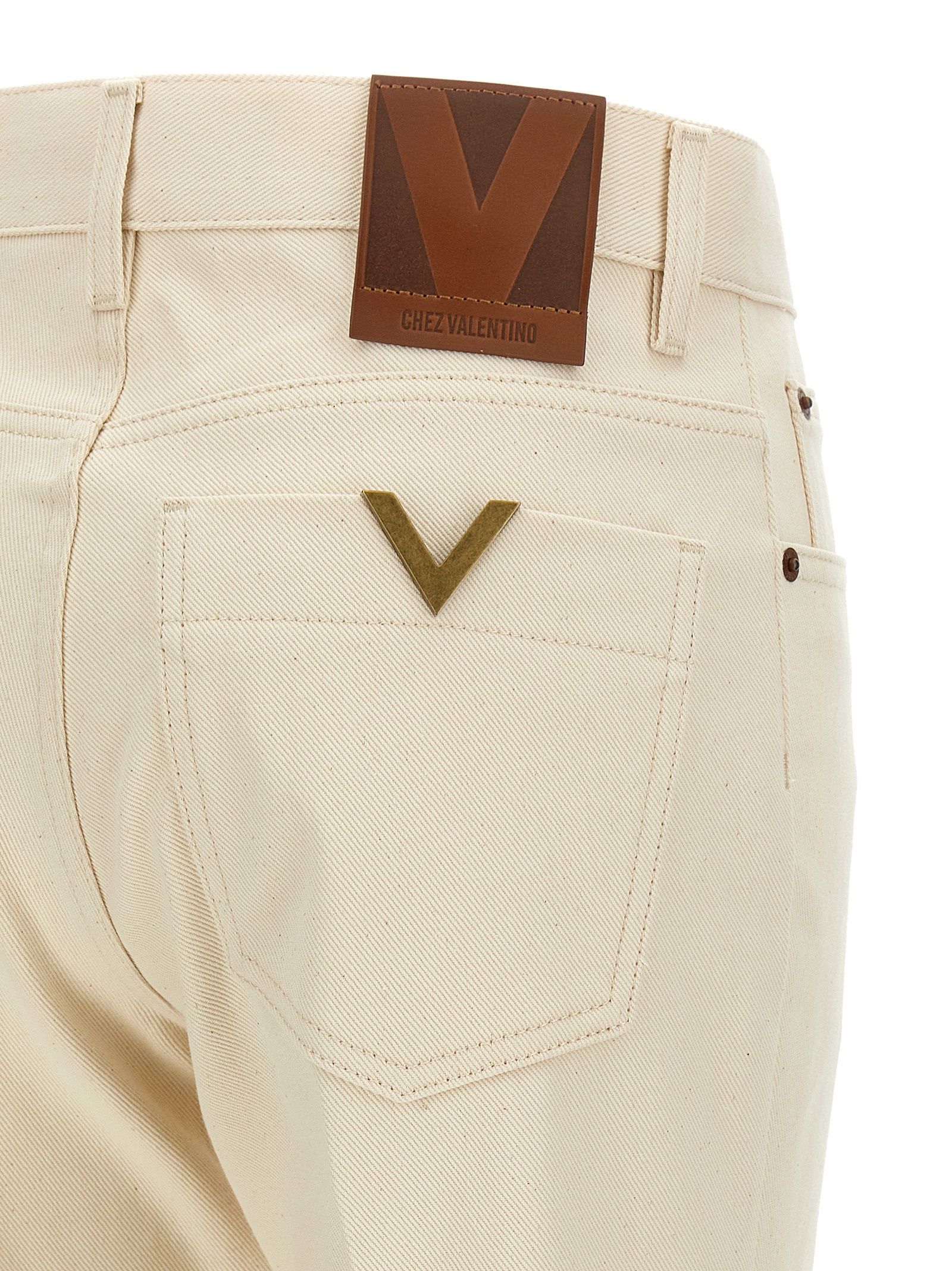 Cotton Flared Women's Jeans - Valentino Garavani - Modalova