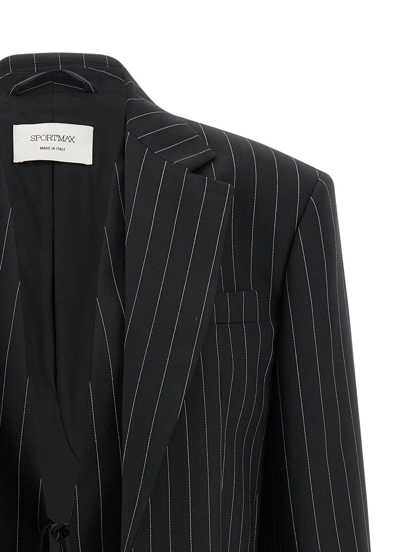 Sportmax Black Wool Women's Blazer - Sportmax - Modalova