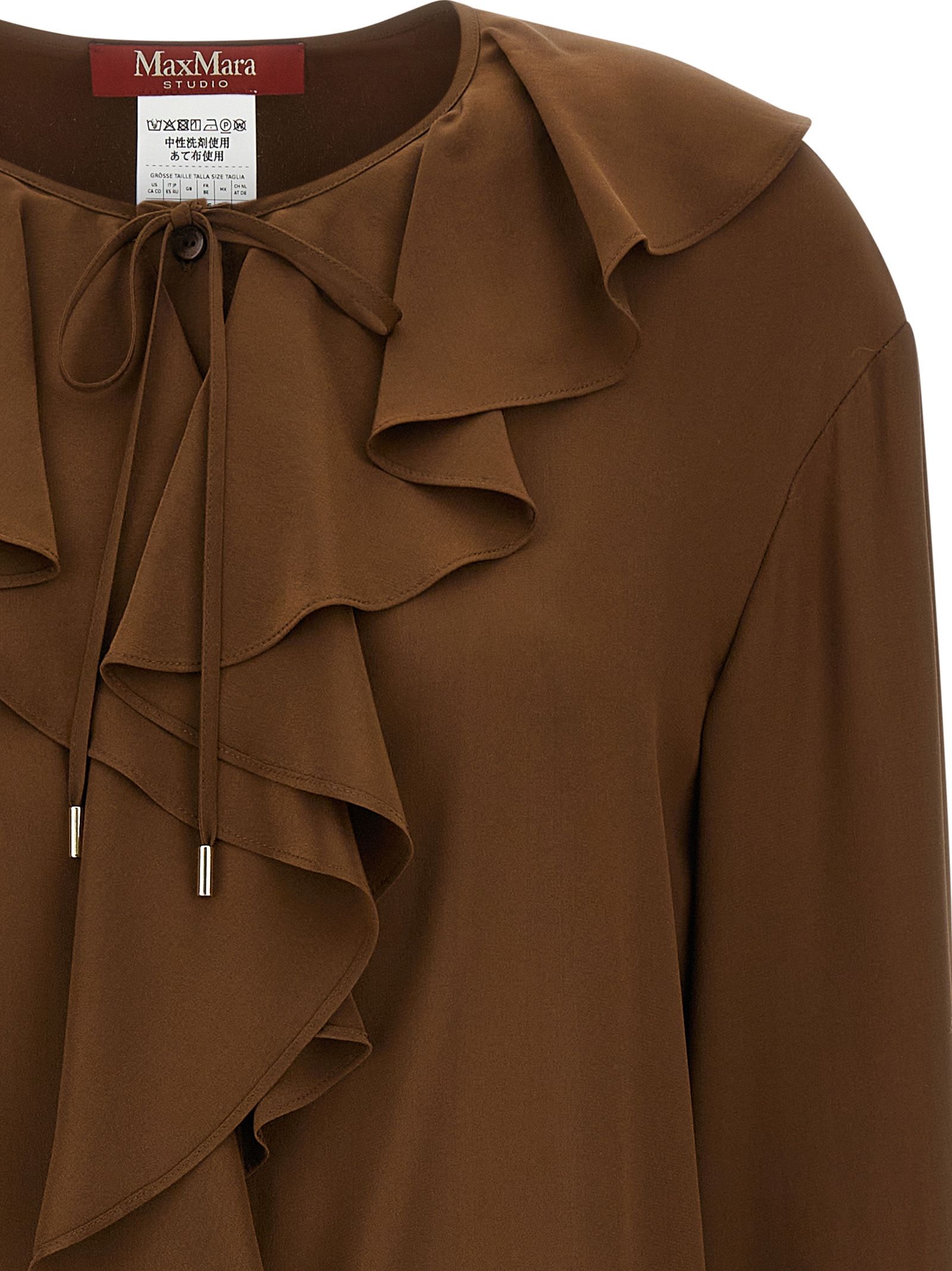 Max Mara Brown Silk Women's Blouse - Max Mara - Modalova