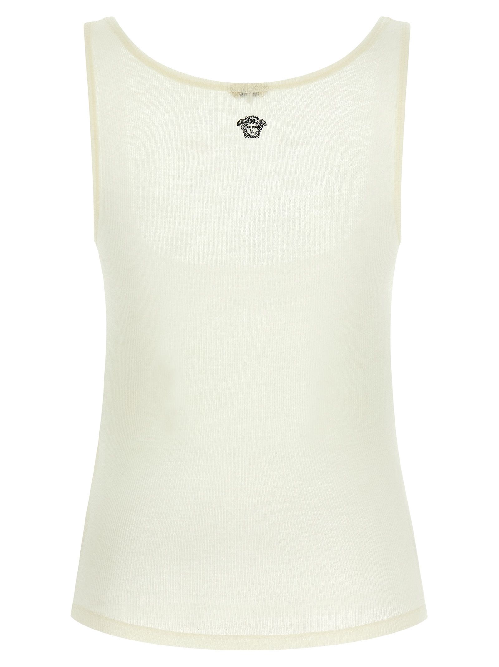 Virgin Wool Sleeveles Women's T-Shirt - Versace - Modalova
