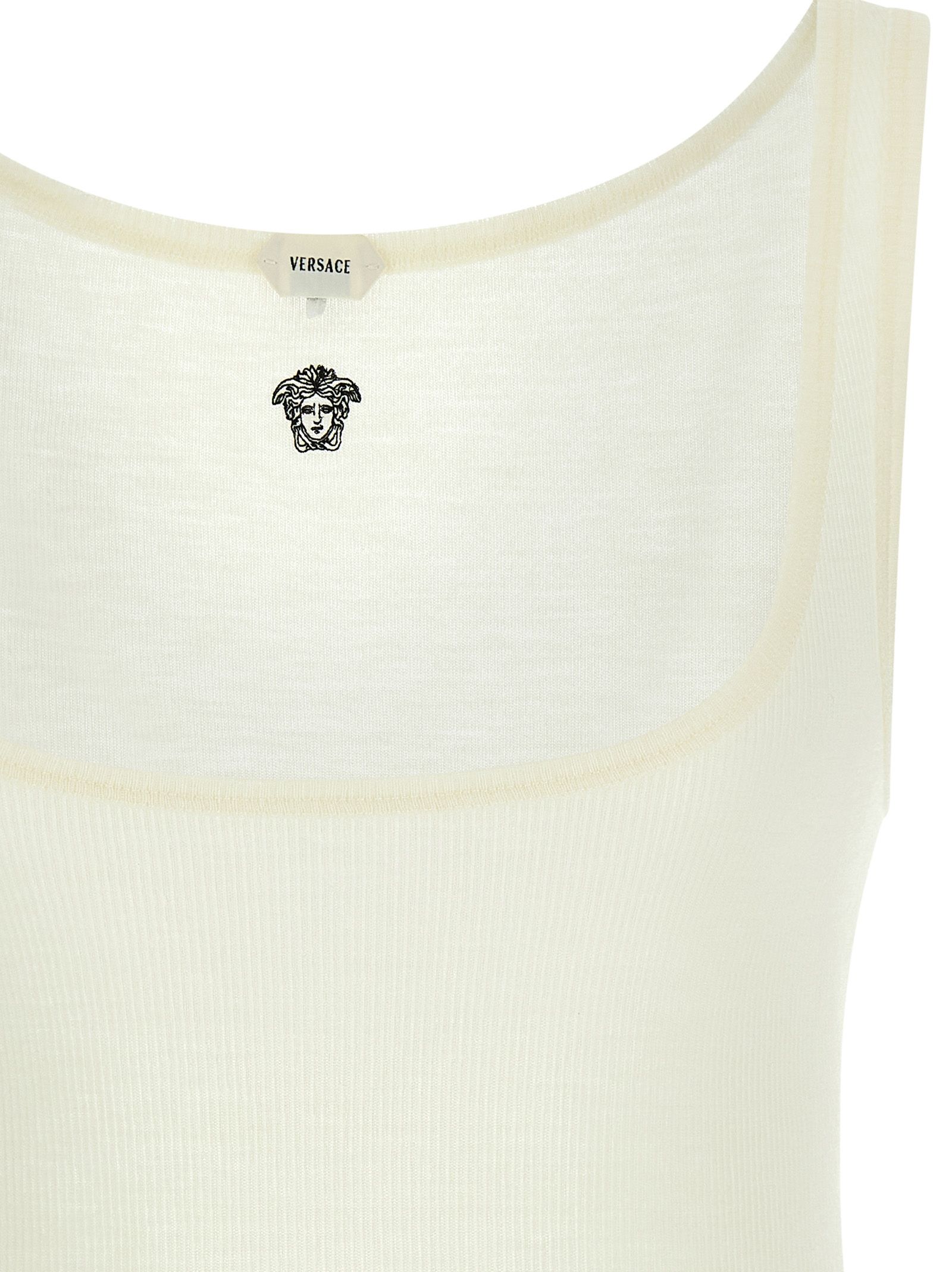 Virgin Wool Sleeveles Women's T-Shirt - Versace - Modalova