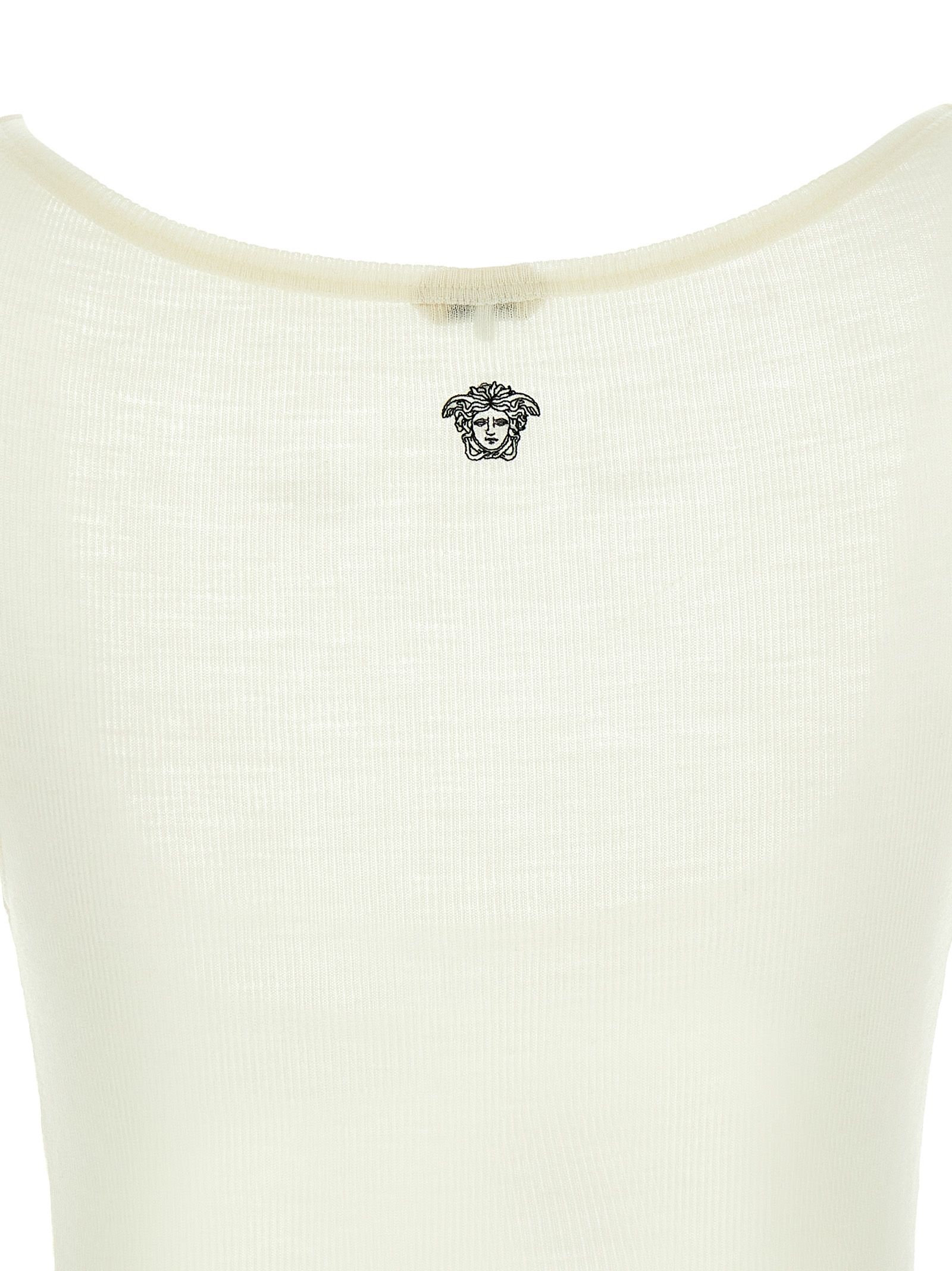 Virgin Wool Sleeveles Women's T-Shirt - Versace - Modalova