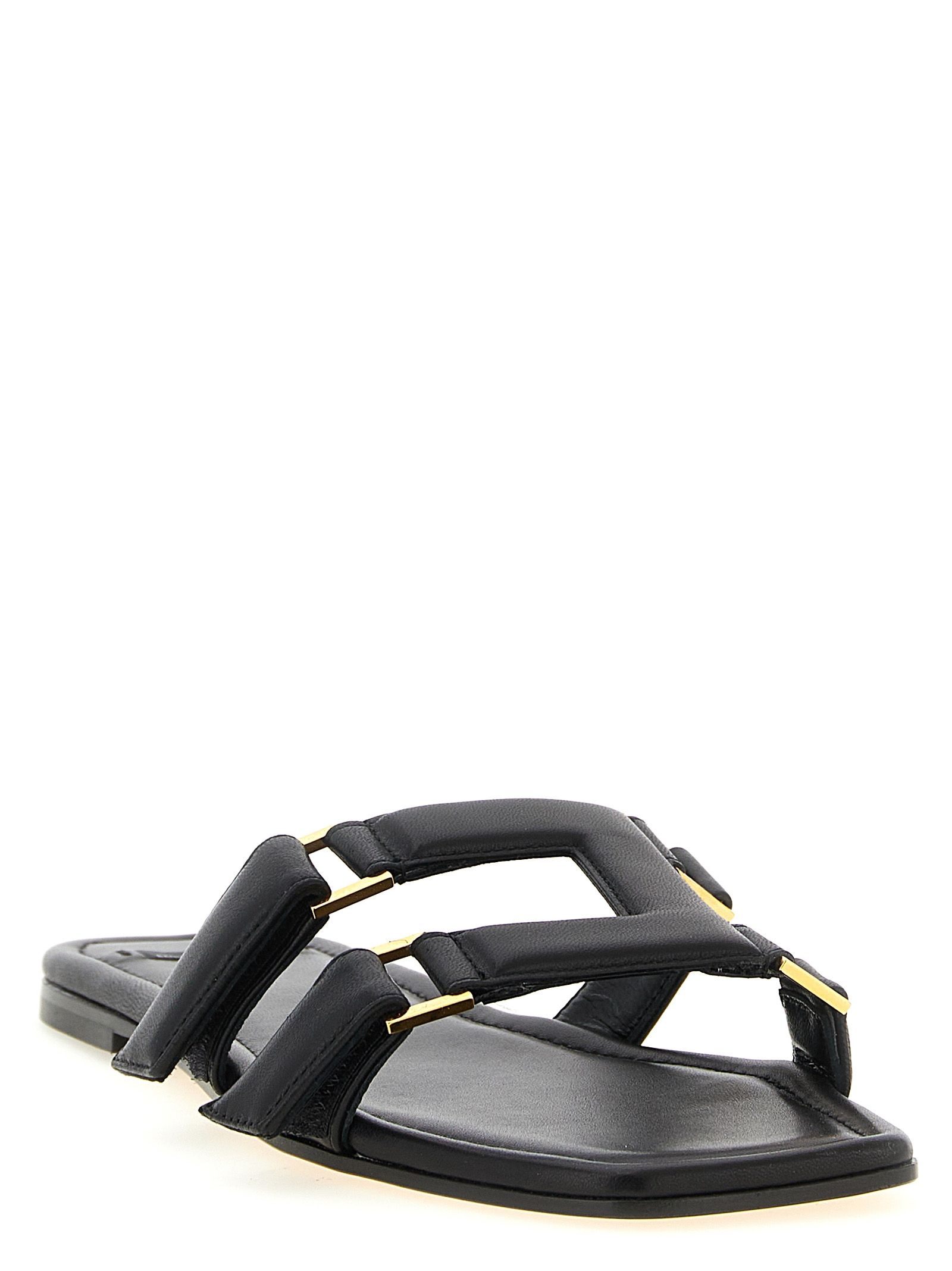 Lambskin Women's Slides - Elisabetta Franchi - Modalova