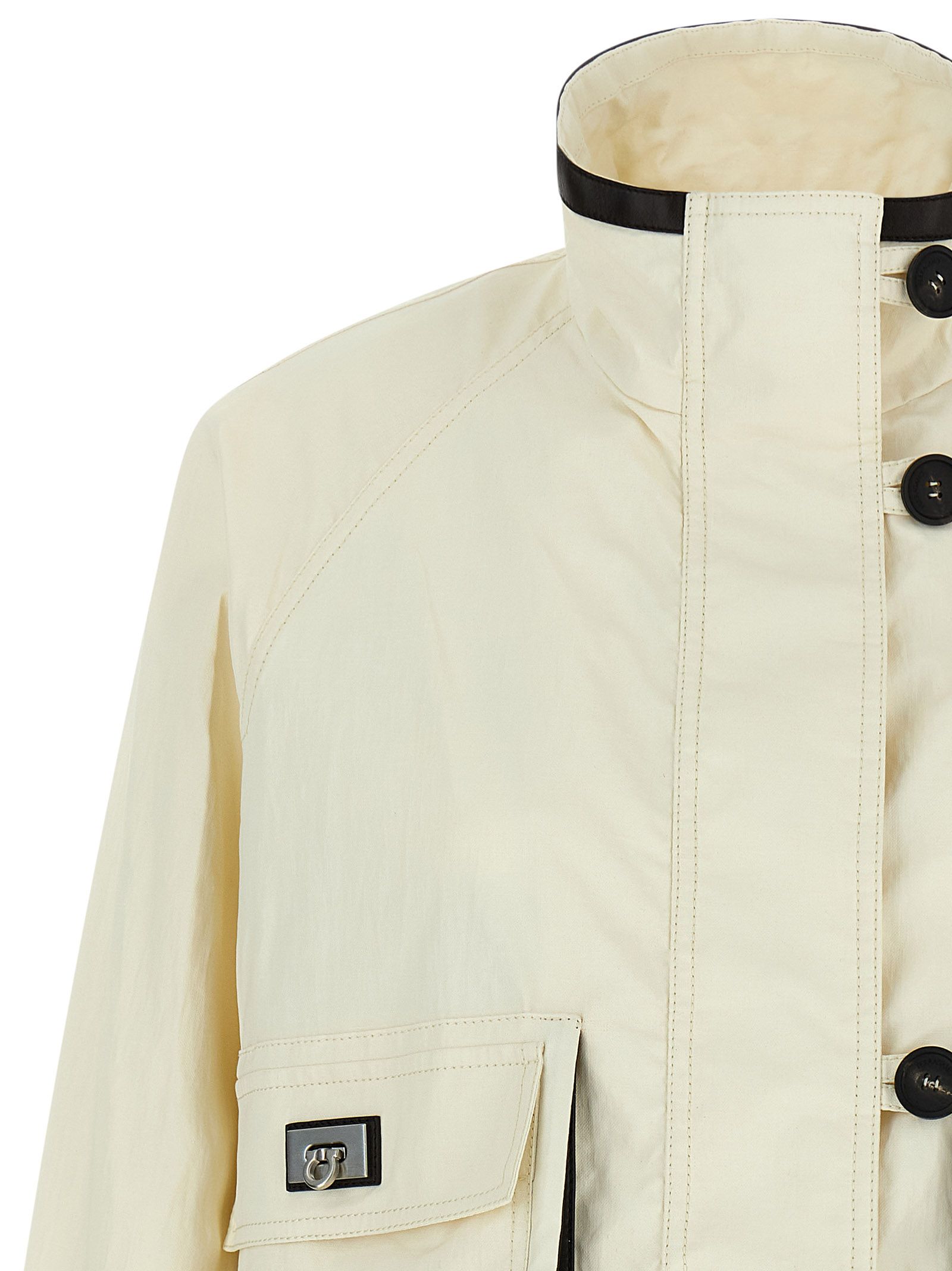 Linen Full-Length Women's Jacket - Ferragamo - Modalova