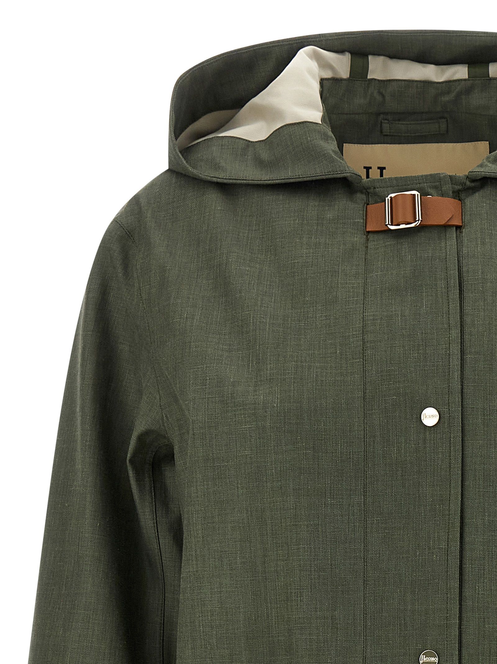 Herno Bicolor Linen Women's Coat - Herno - Modalova