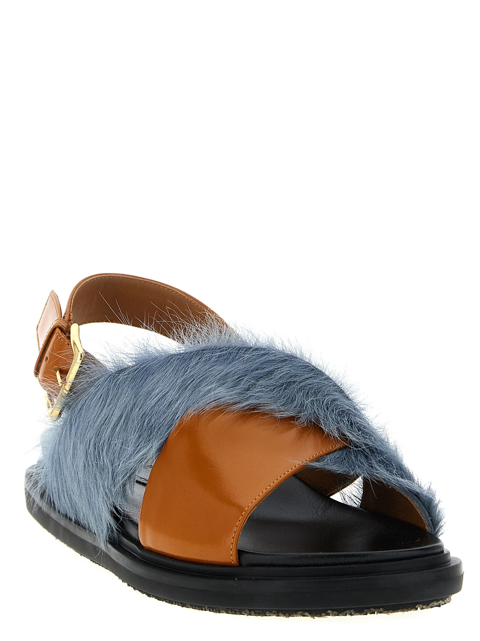Lamb Leather Flat Women's Sandals - Marni - Modalova