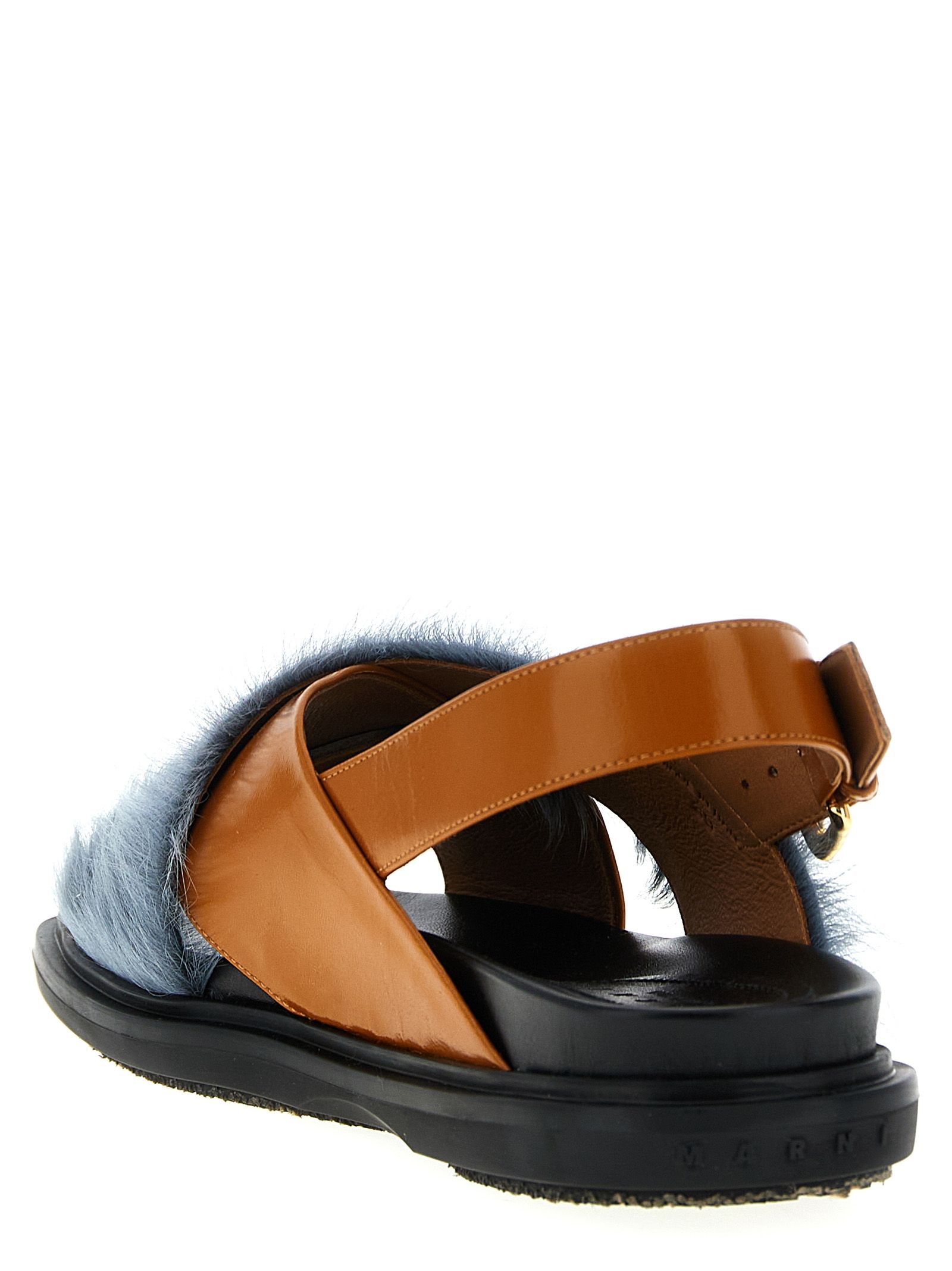 Lamb Leather Flat Women's Sandals - Marni - Modalova
