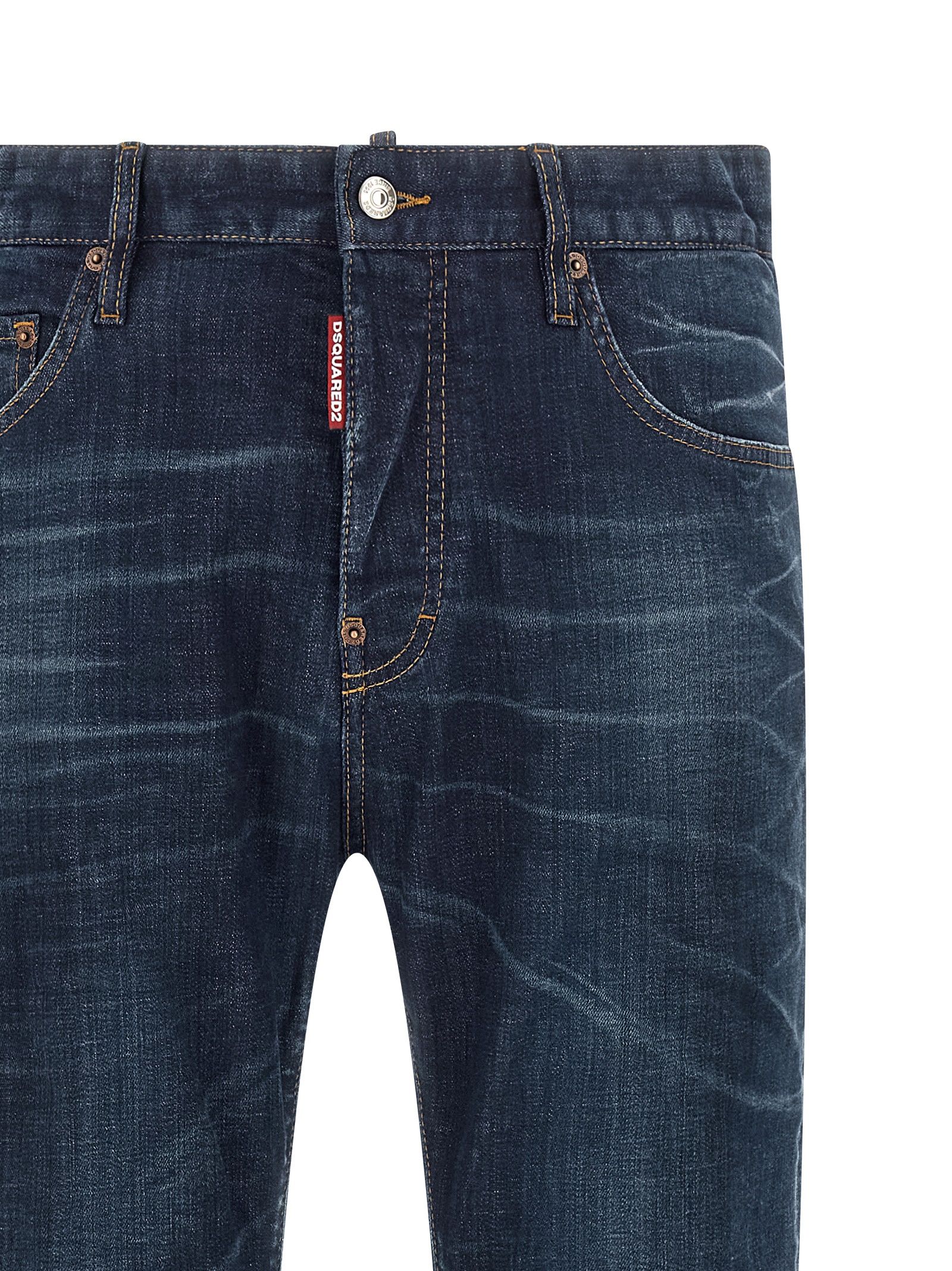 Cotton Straight-Leg Men's Jeans - Dsquared² - Modalova