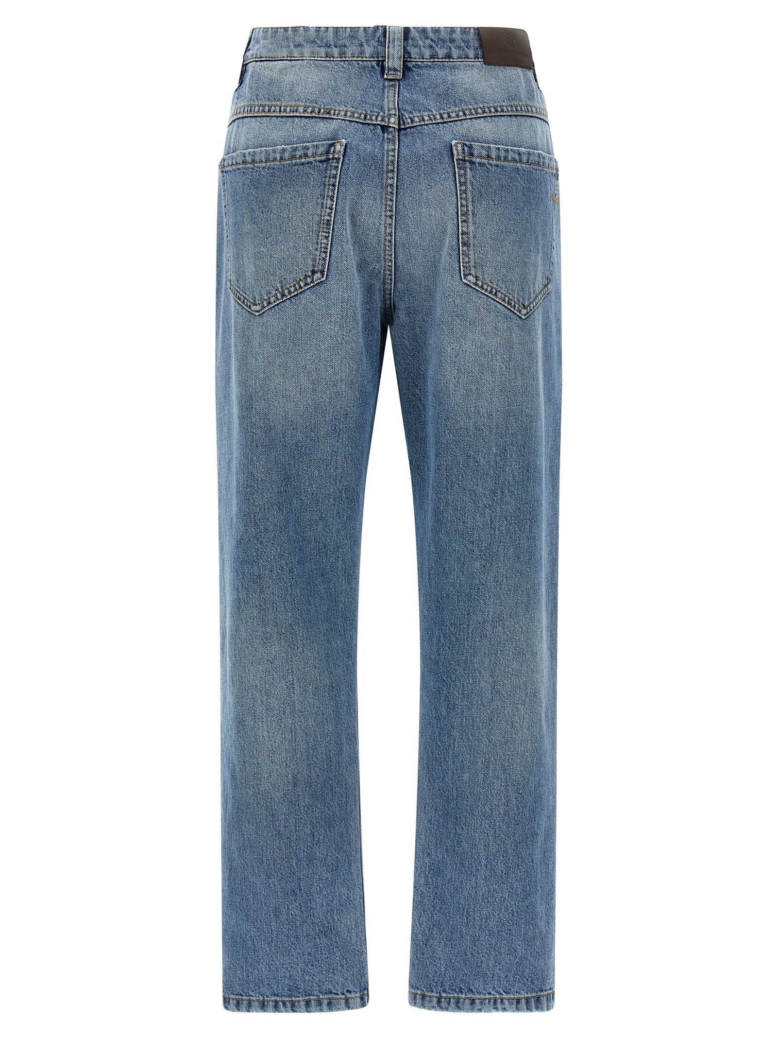 Cotton Straight-Leg Women's Jeans - Brunello Cucinelli - Modalova