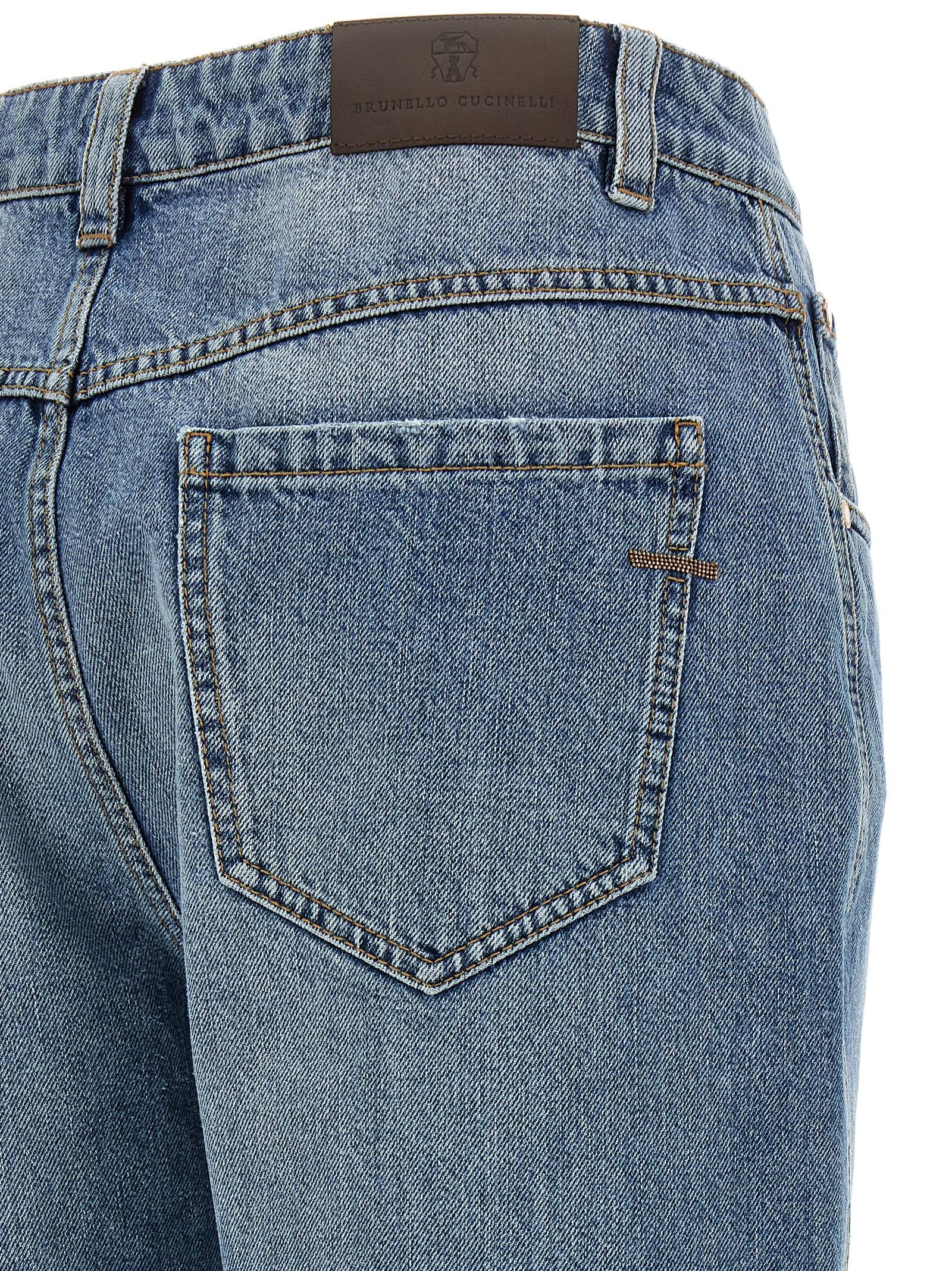 Cotton Straight-Leg Women's Jeans - Brunello Cucinelli - Modalova
