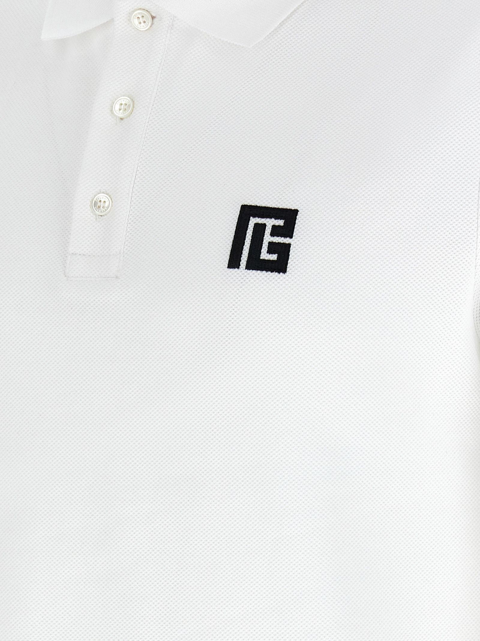 Cotton Polo Men's Shirt - Balmain - Modalova