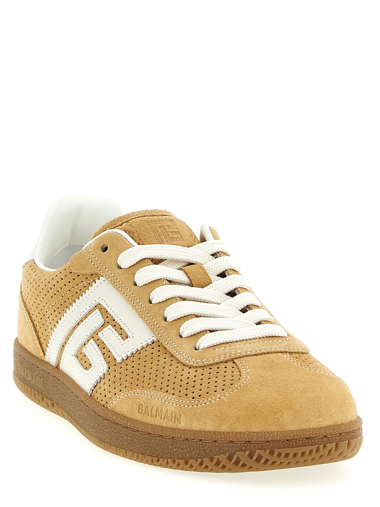 Calfskin Low Top Women's Sneakers - Balmain - Modalova