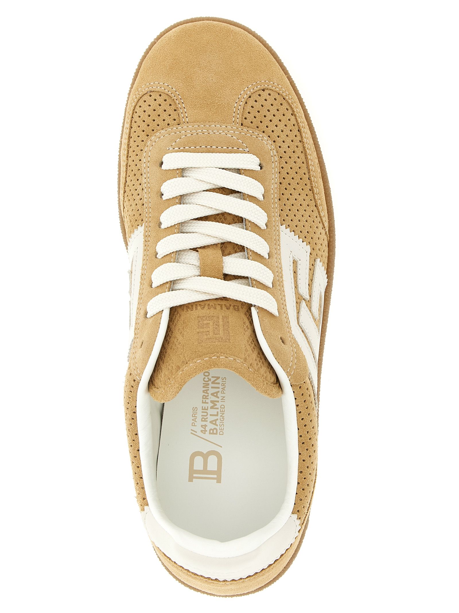 Calfskin Low Top Women's Sneakers - Balmain - Modalova