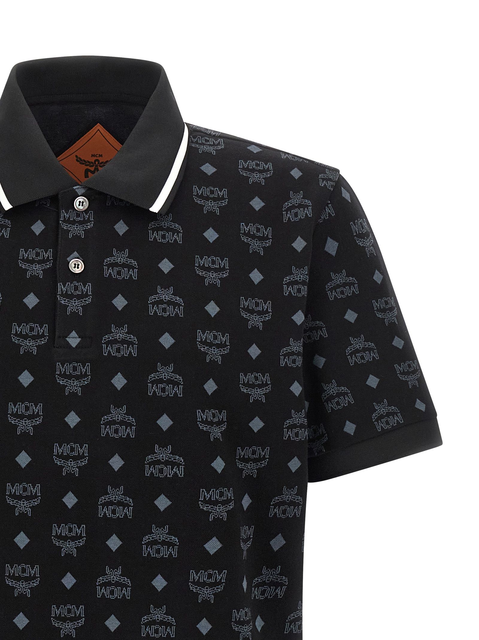 MCM Black Cotton Polo Men's Shirt - MCM - Modalova