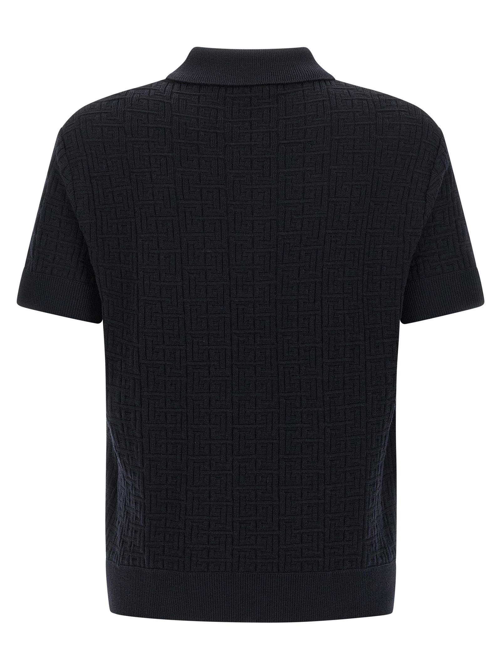 Balmain Blue Wool Polo Men's Shirt - Balmain - Modalova