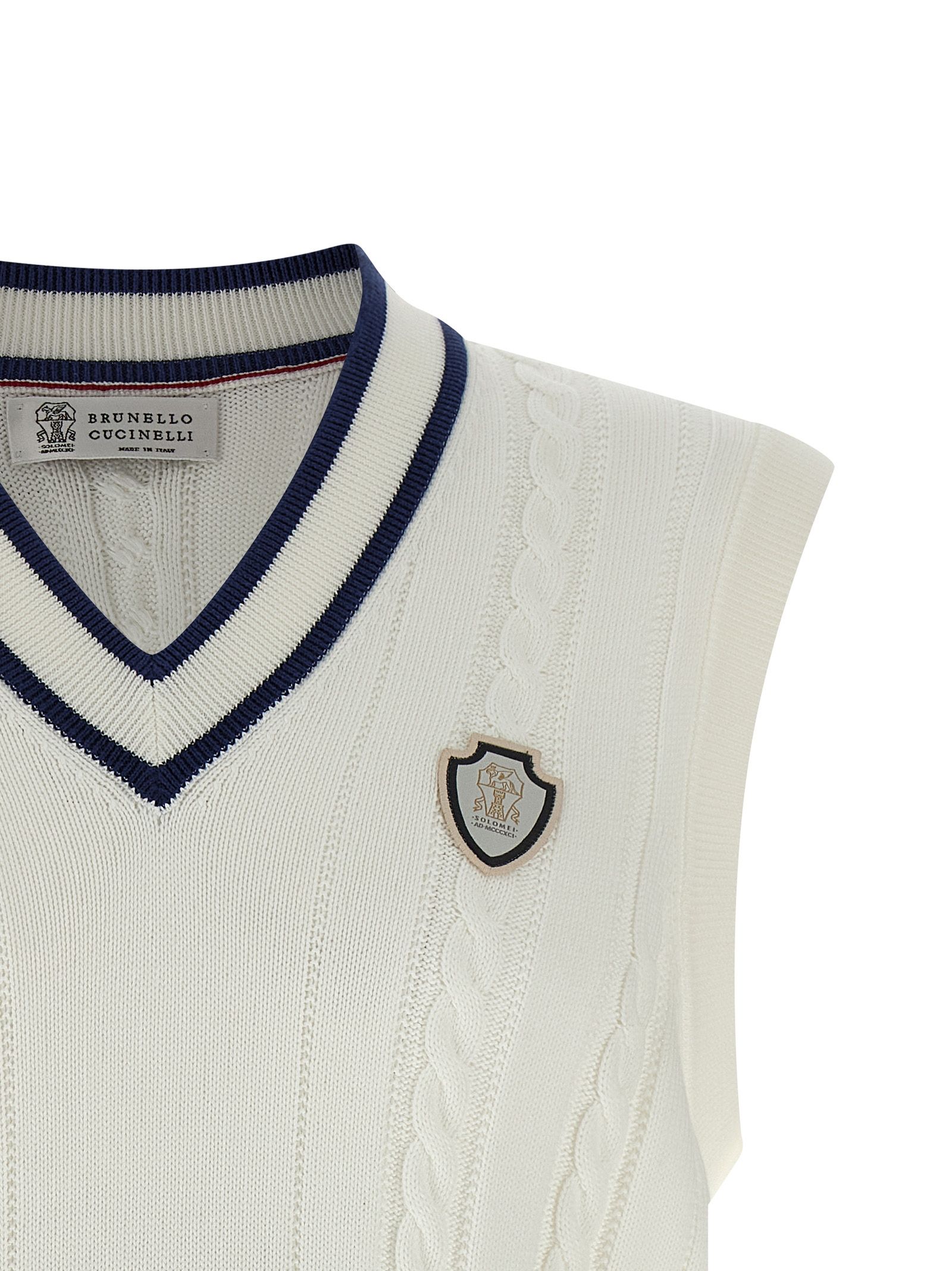 Cotton Sleeveles Men's Sweater - Brunello Cucinelli - Modalova